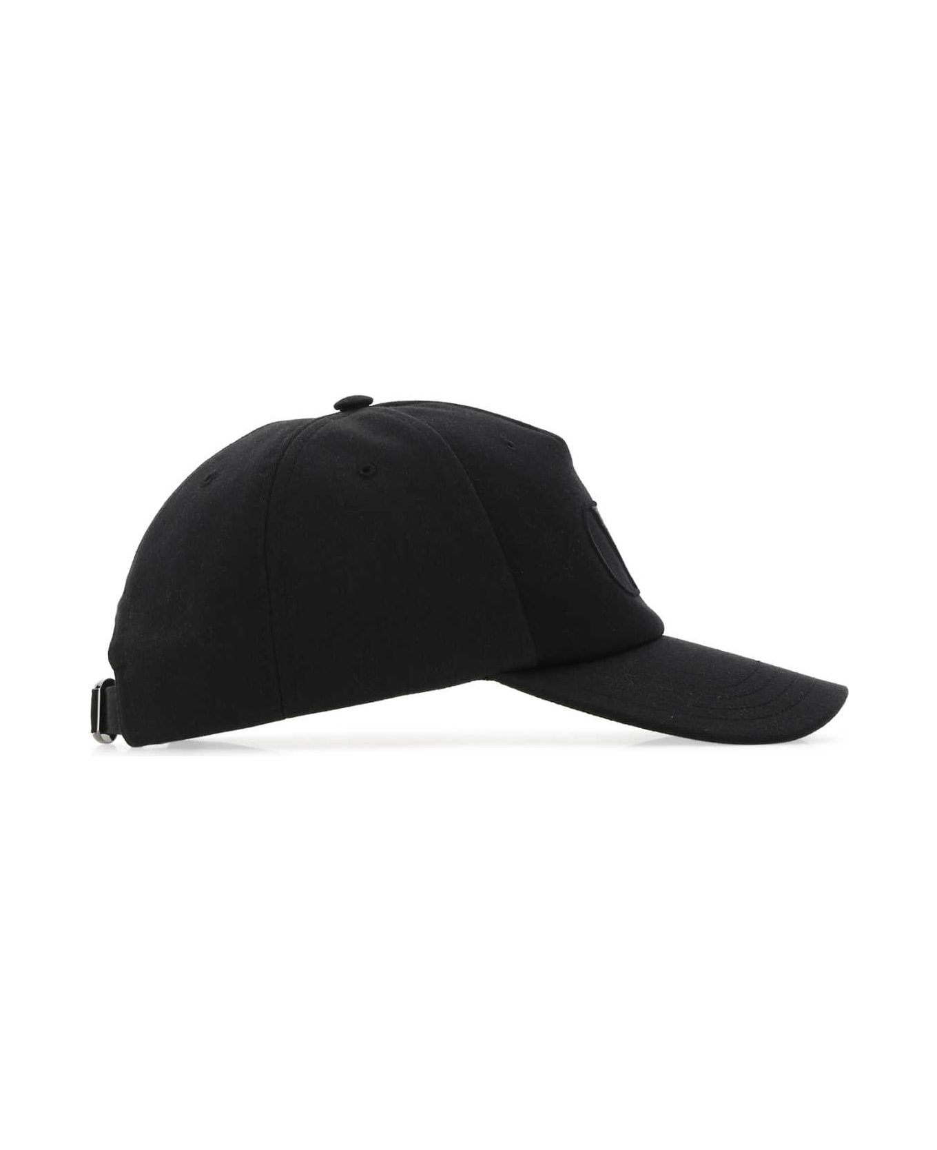 Valentino Garavani Black Cotton Baseball Cap - NERO 帽子