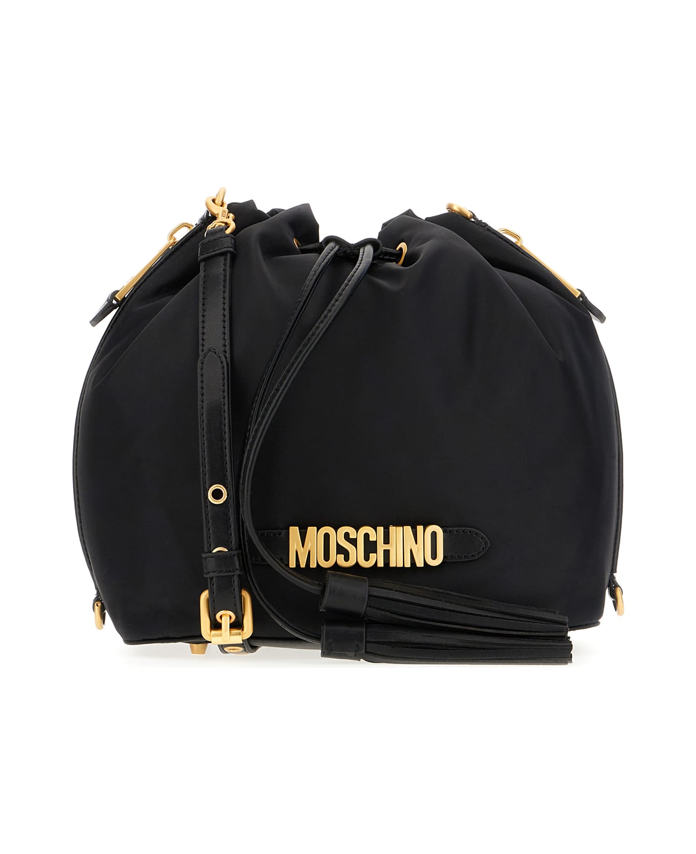 Moschino Black Nylon Bucket Bag - B1555
