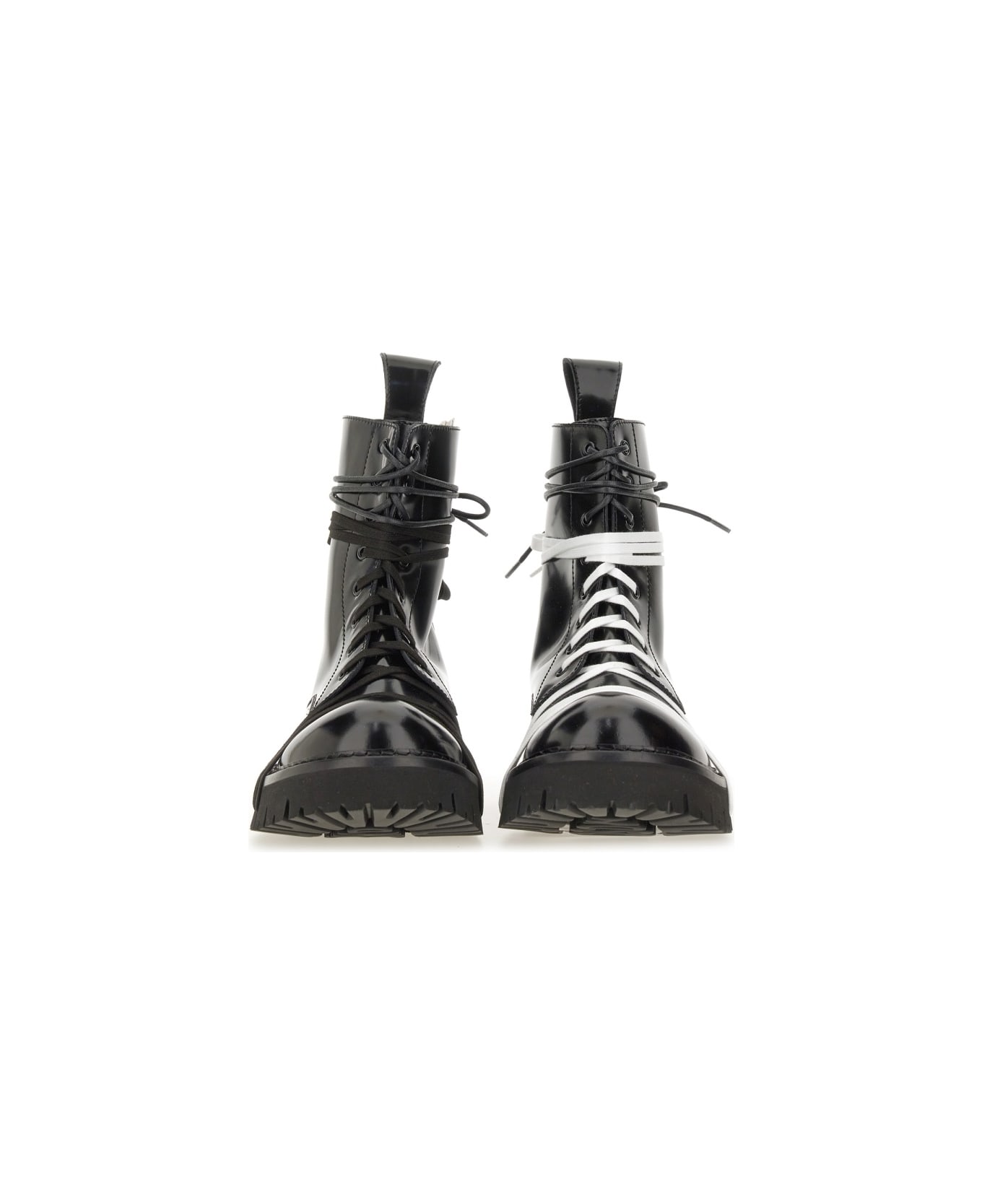 Moschino Lace-up Boot - BLACK