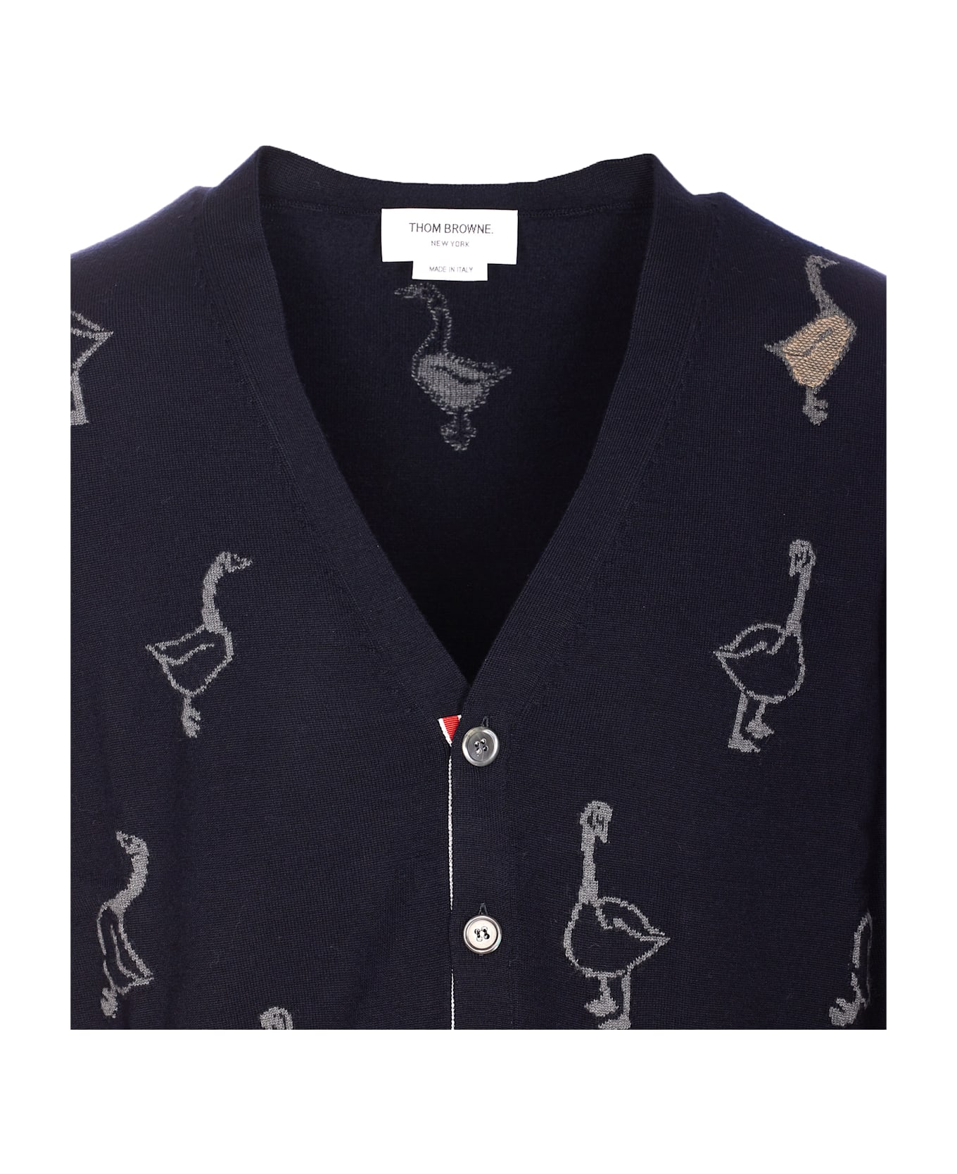 Thom Browne Geese Cardigan - Blue