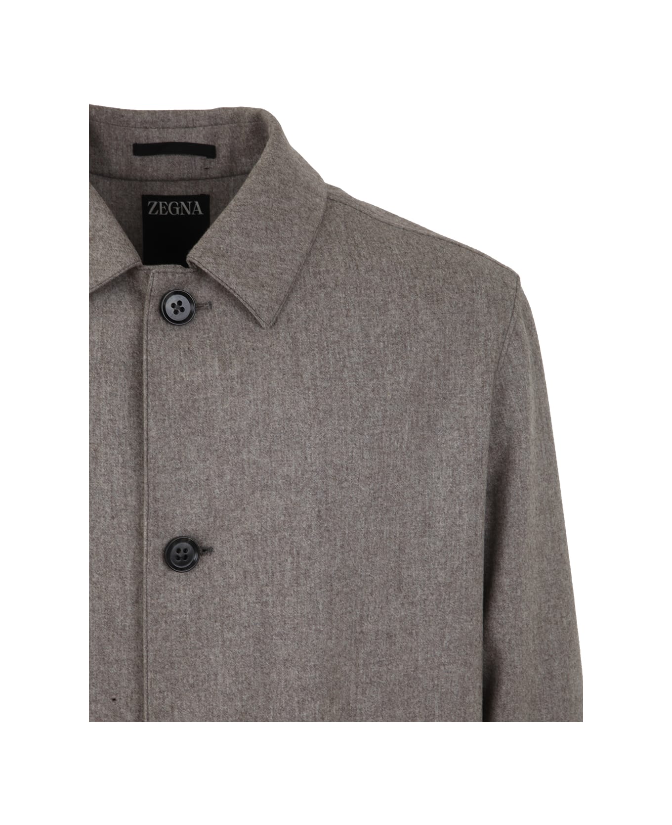 Zegna Pure Wool Flannel Chore Jacket - Beige ブレザー