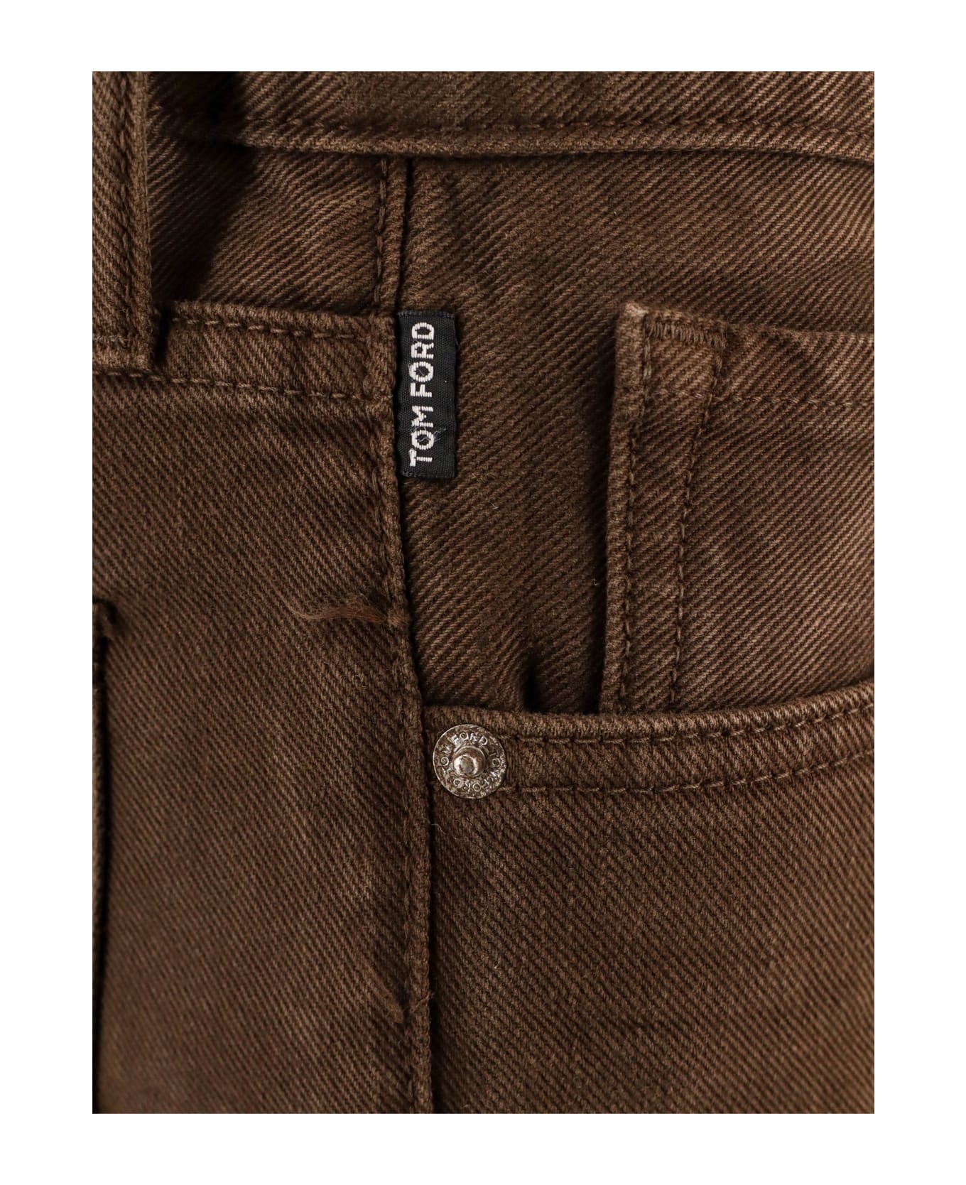 Tom Ford Brown Stretch Denim Jeans - Brown