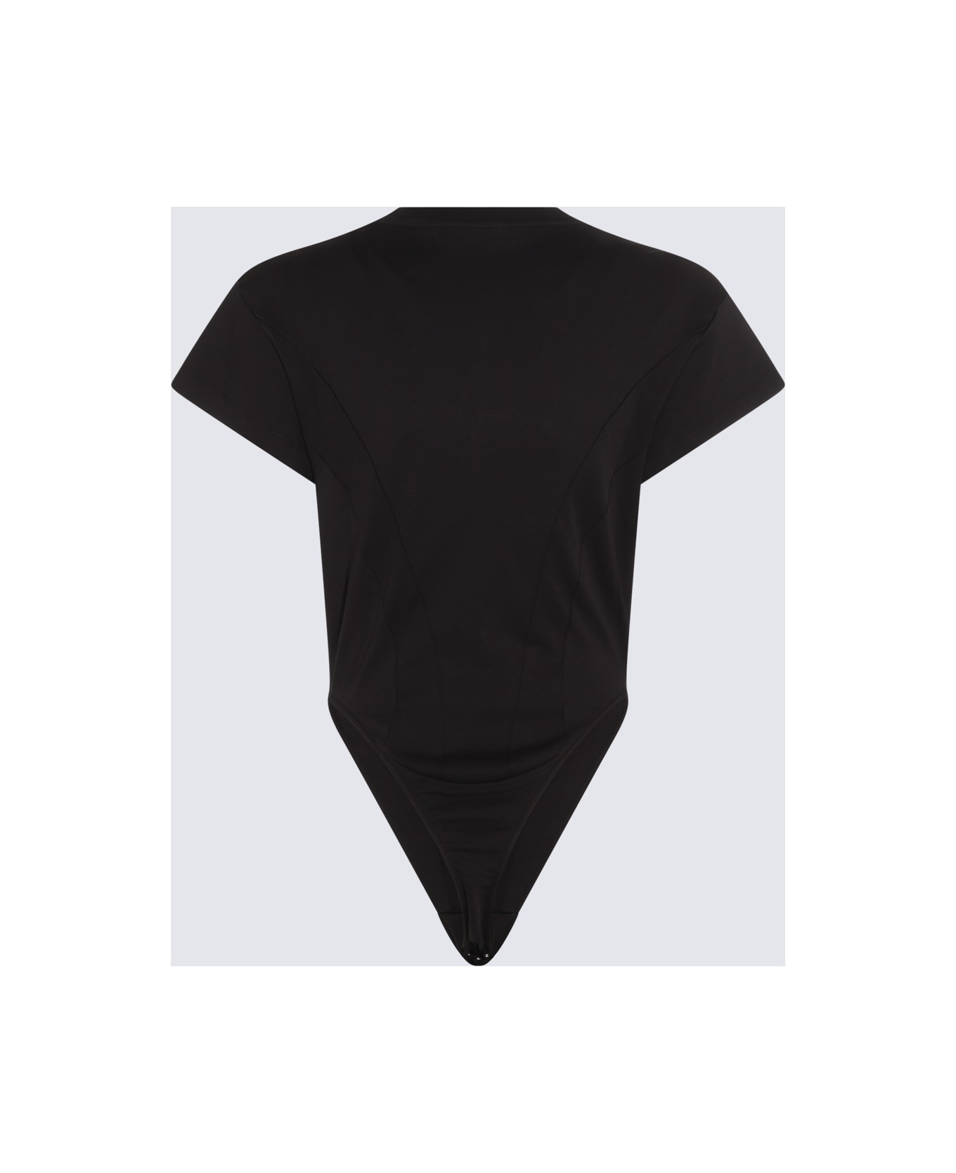 Mugler Black Jersey Zipped Bodysuit - Black ボディスーツ