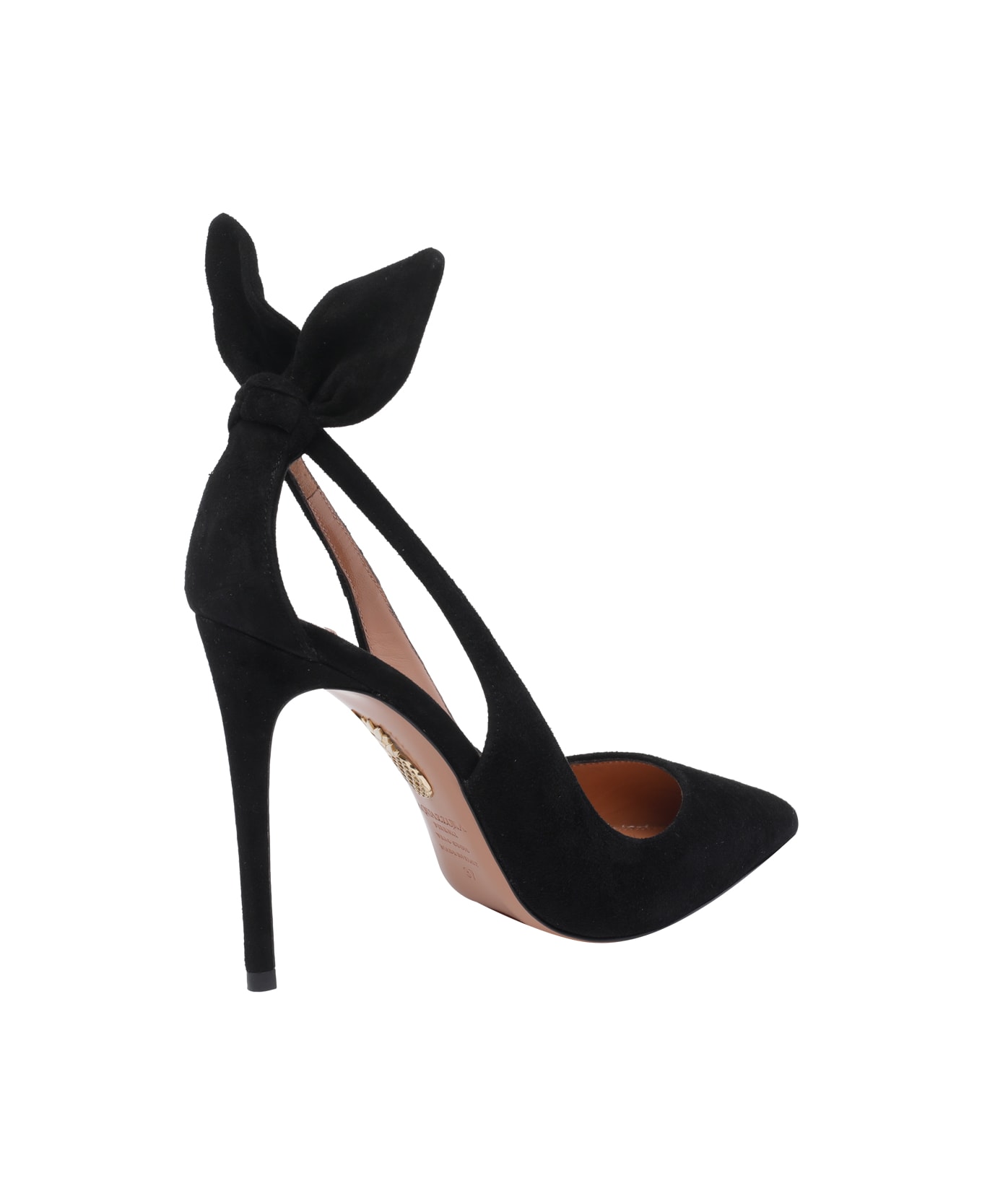 Aquazzura Bow Tie Pump Sandals - Black