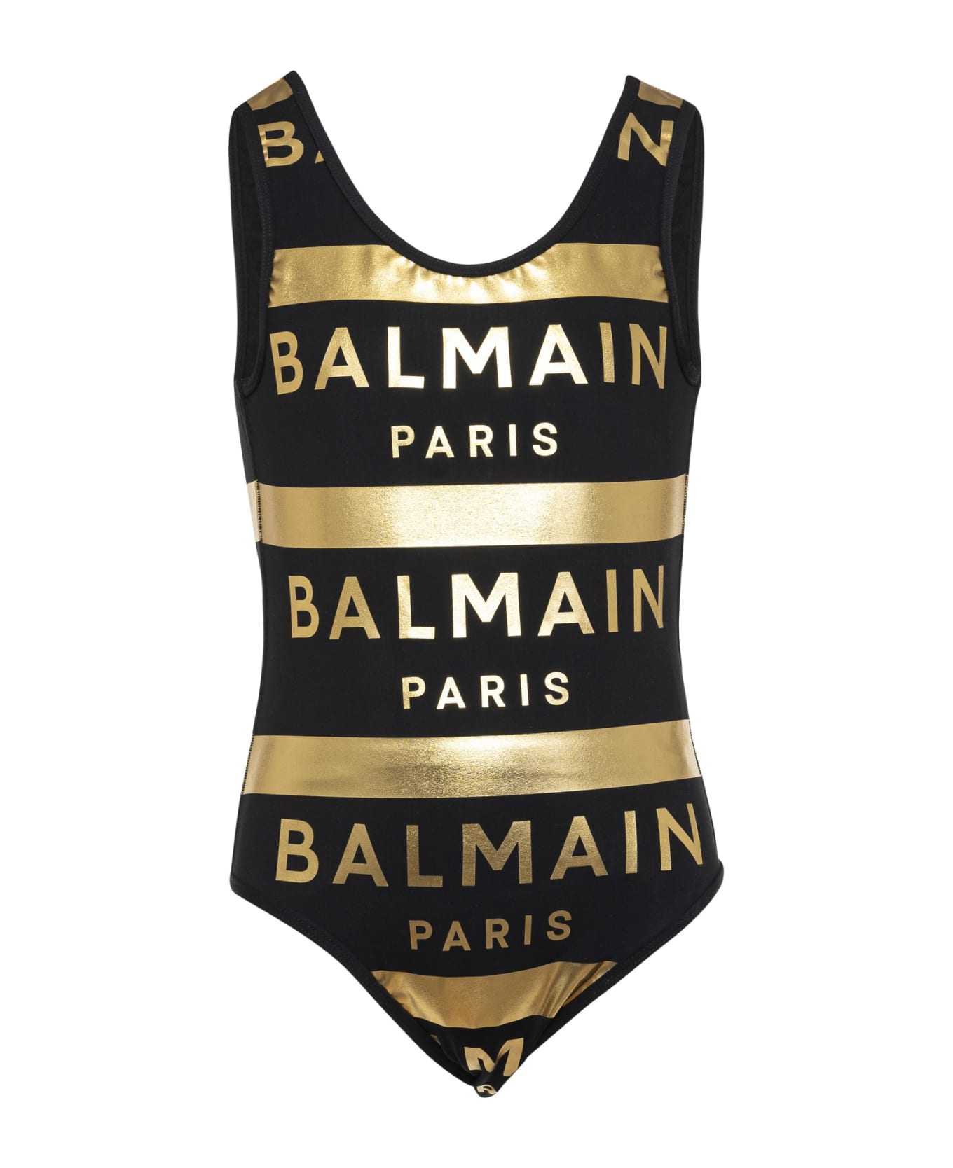 Balmain Swimsuit With Logo - Black