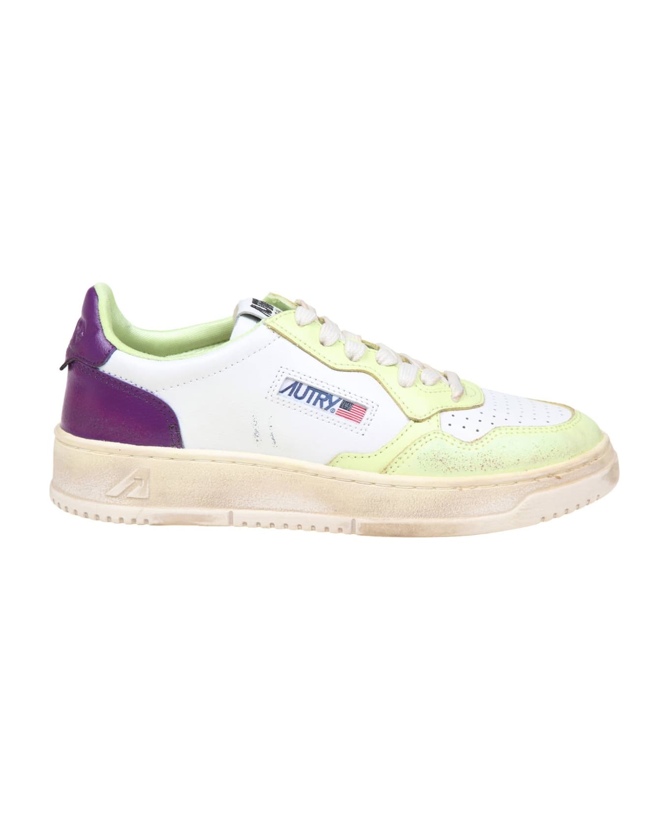 Autry Sneakers In Vintage Leather - Multicolor