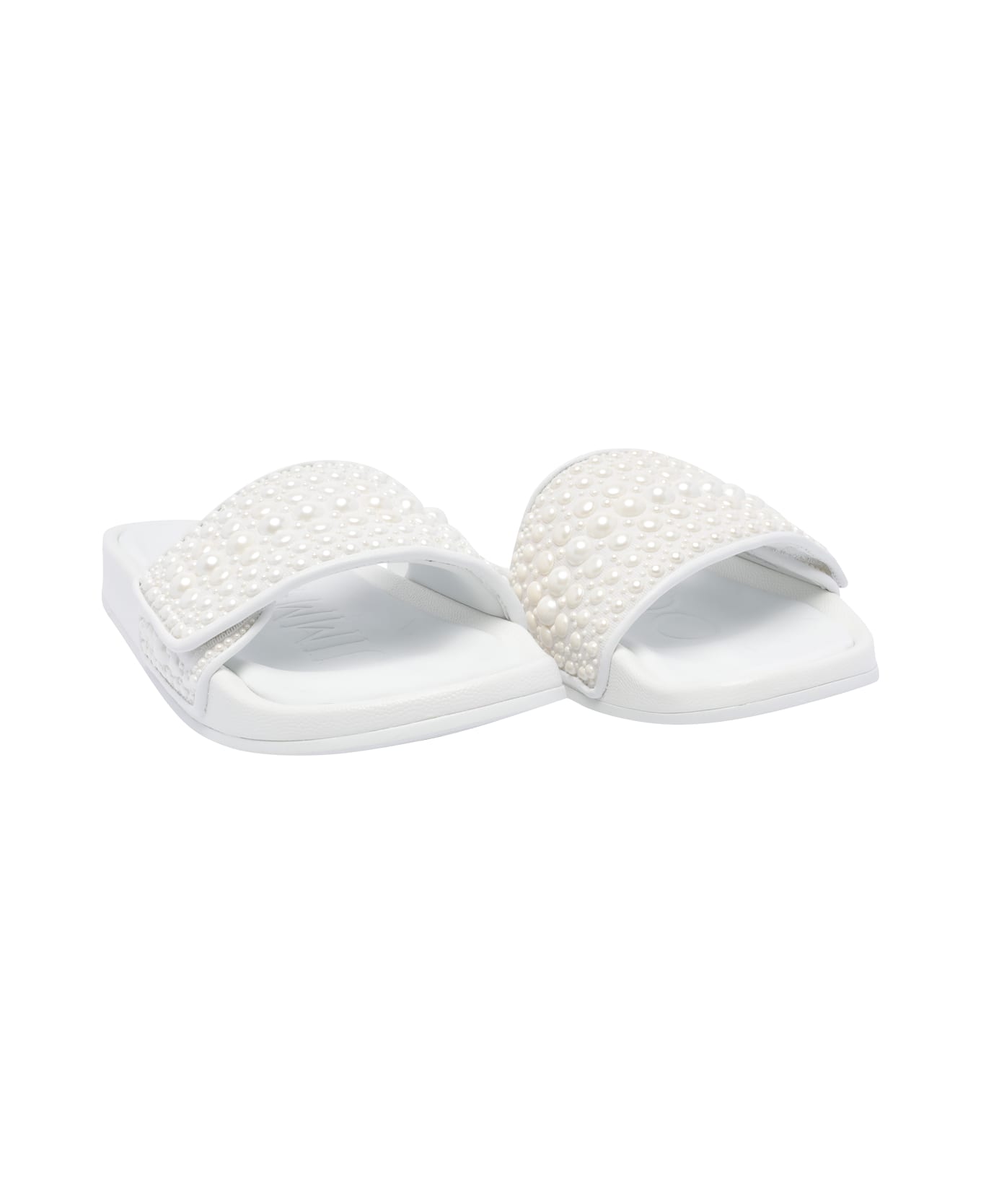 Jimmy Choo Fitz Slide Sandals - White