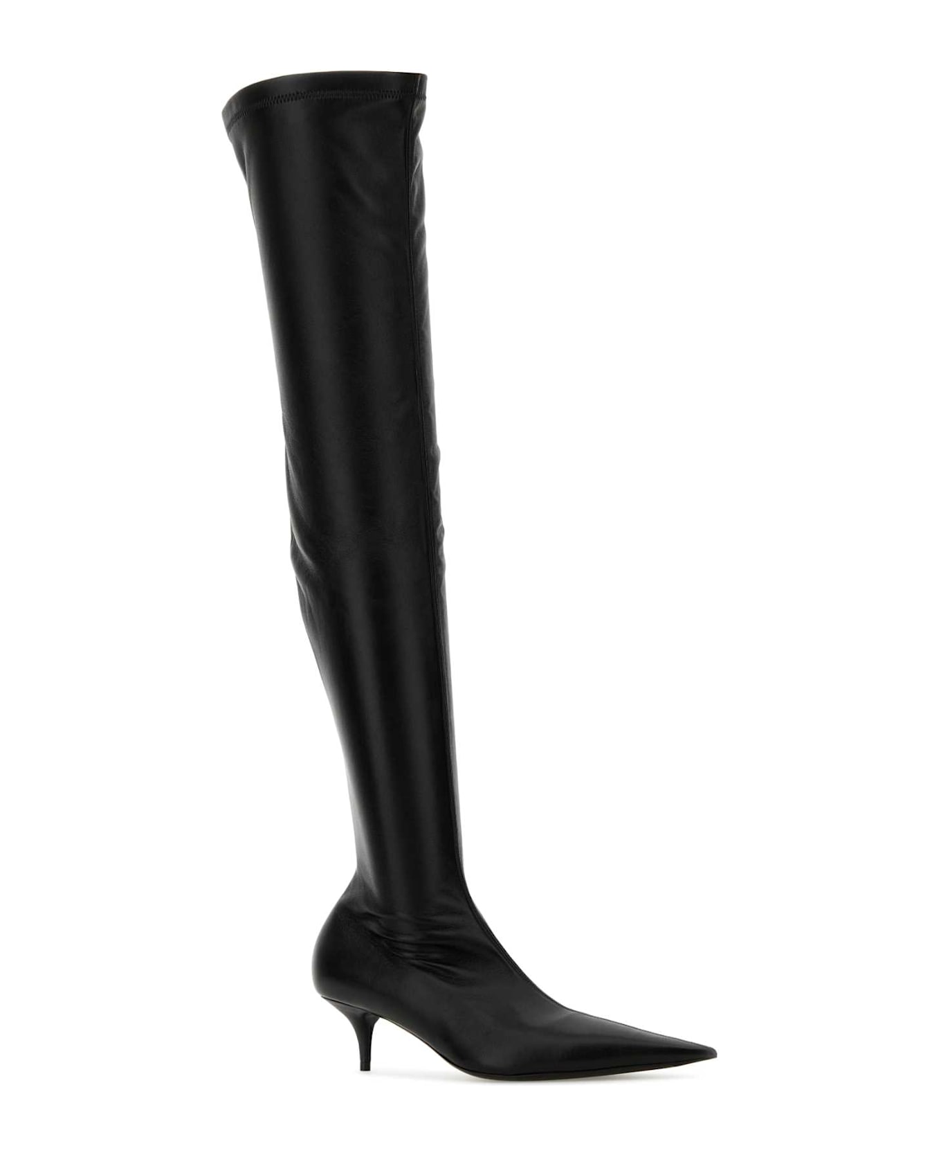 Balenciaga Black Nappa Leather Avenue Boots - BLACKGOLD