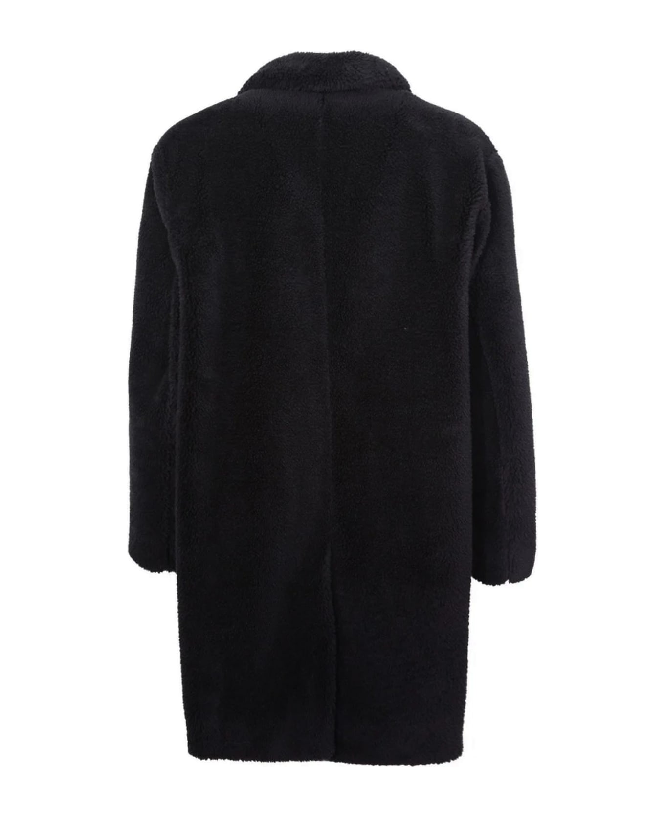 Herno Vegan Fur Coat - black