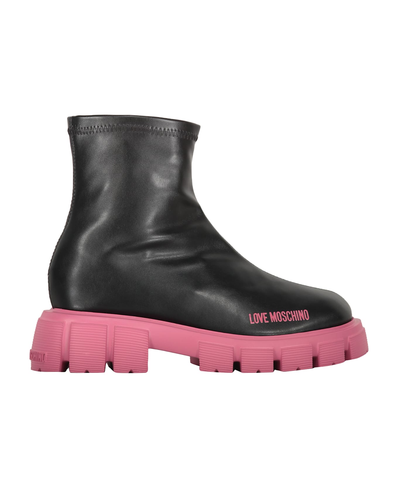 Love Moschino Sock Ankle Boots - black