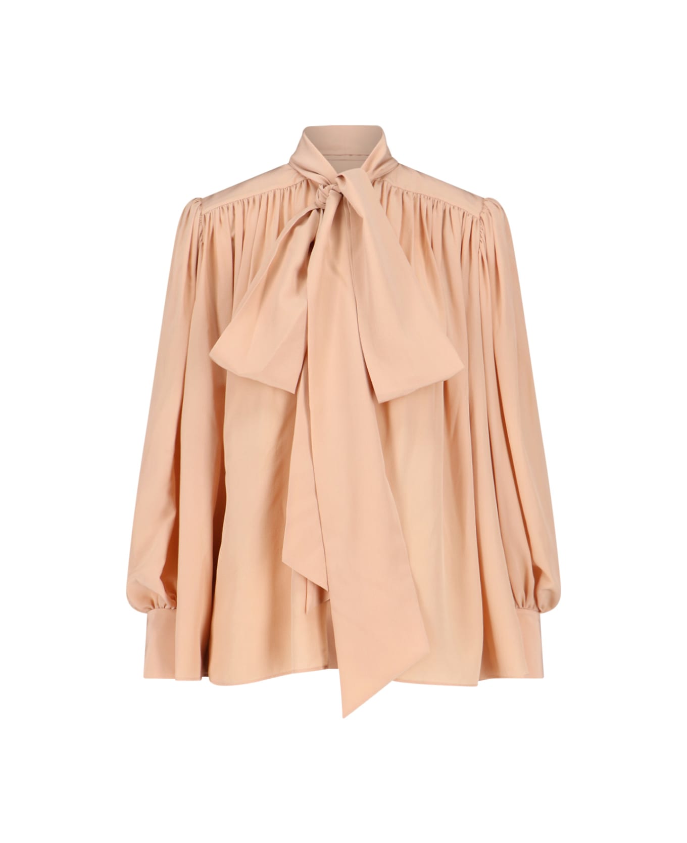 Chloé Lavallière Blousa In Silk - Pink