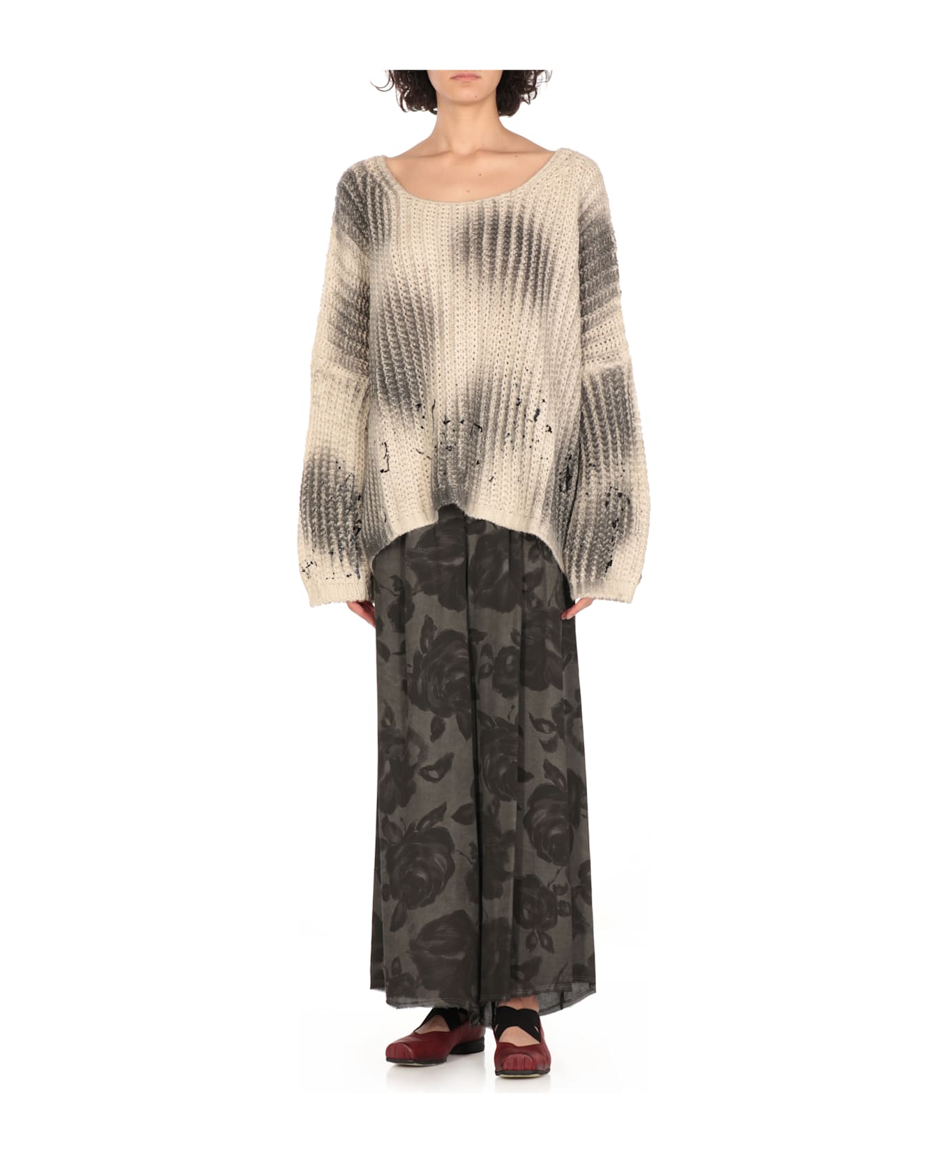 Sanctamuerte Wool Blend Sweater - Beige