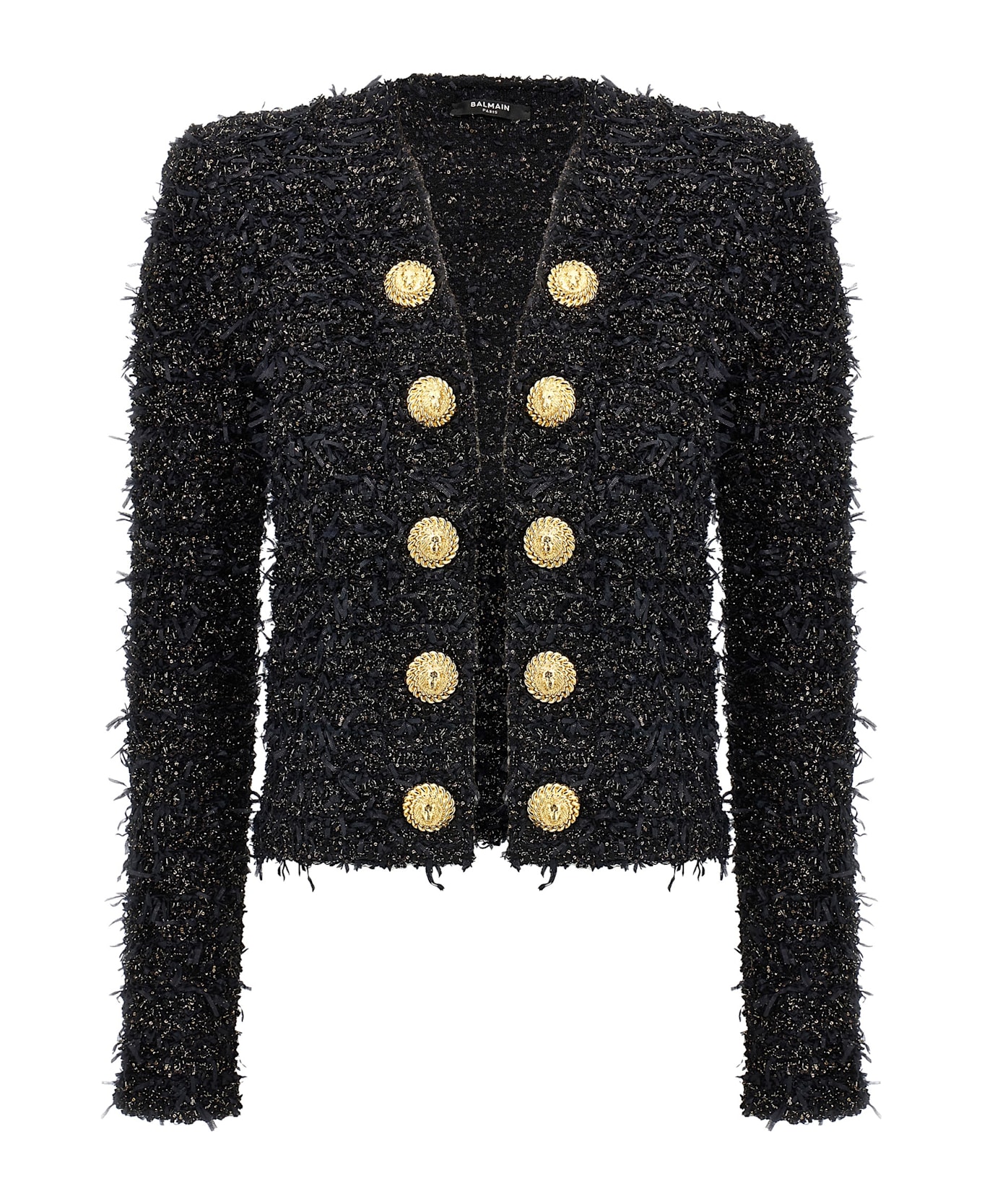 Balmain Lurex Tweed Blazer - Black