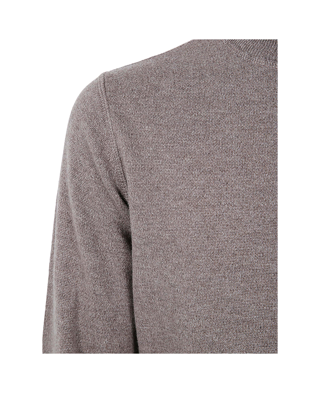 Filippo De Laurentiis Long Sleeves Cashmere Wool Round Neck Sweatshirt - Chestnut