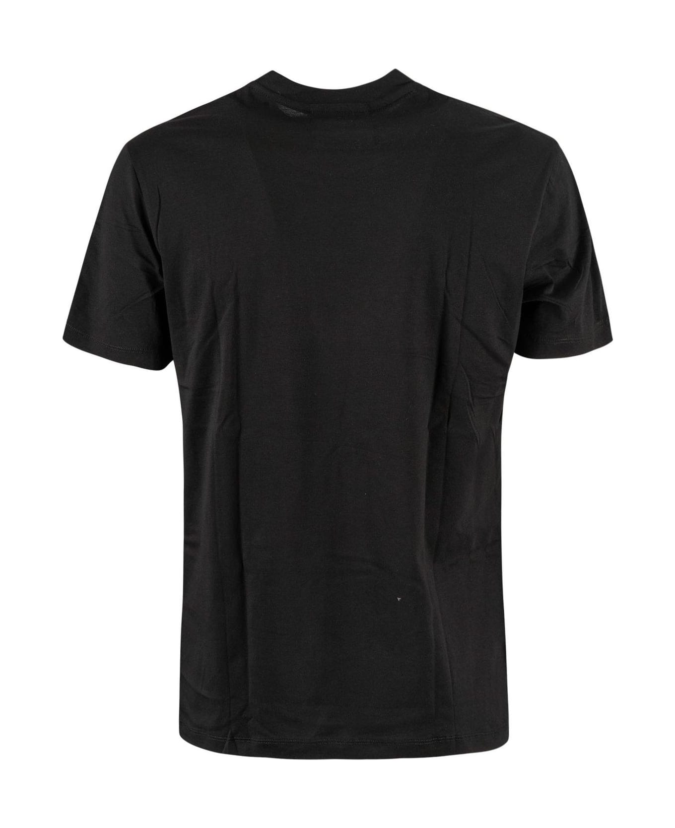 Emporio Armani Logo Printed Crewneck T-shirt - BLACK