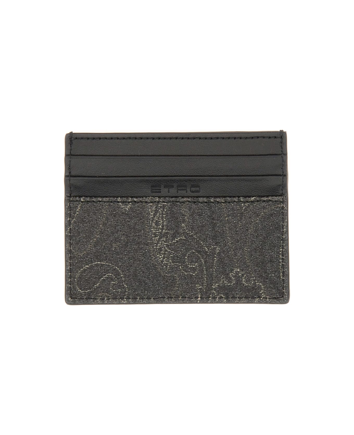 Etro Card Holder "arnica" With Pegasus - BLACK