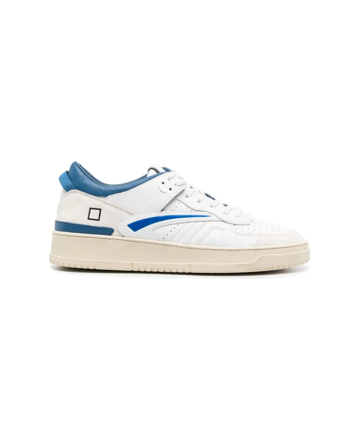 D.A.T.E. White And Bluettetorneo Sneakers - Blue