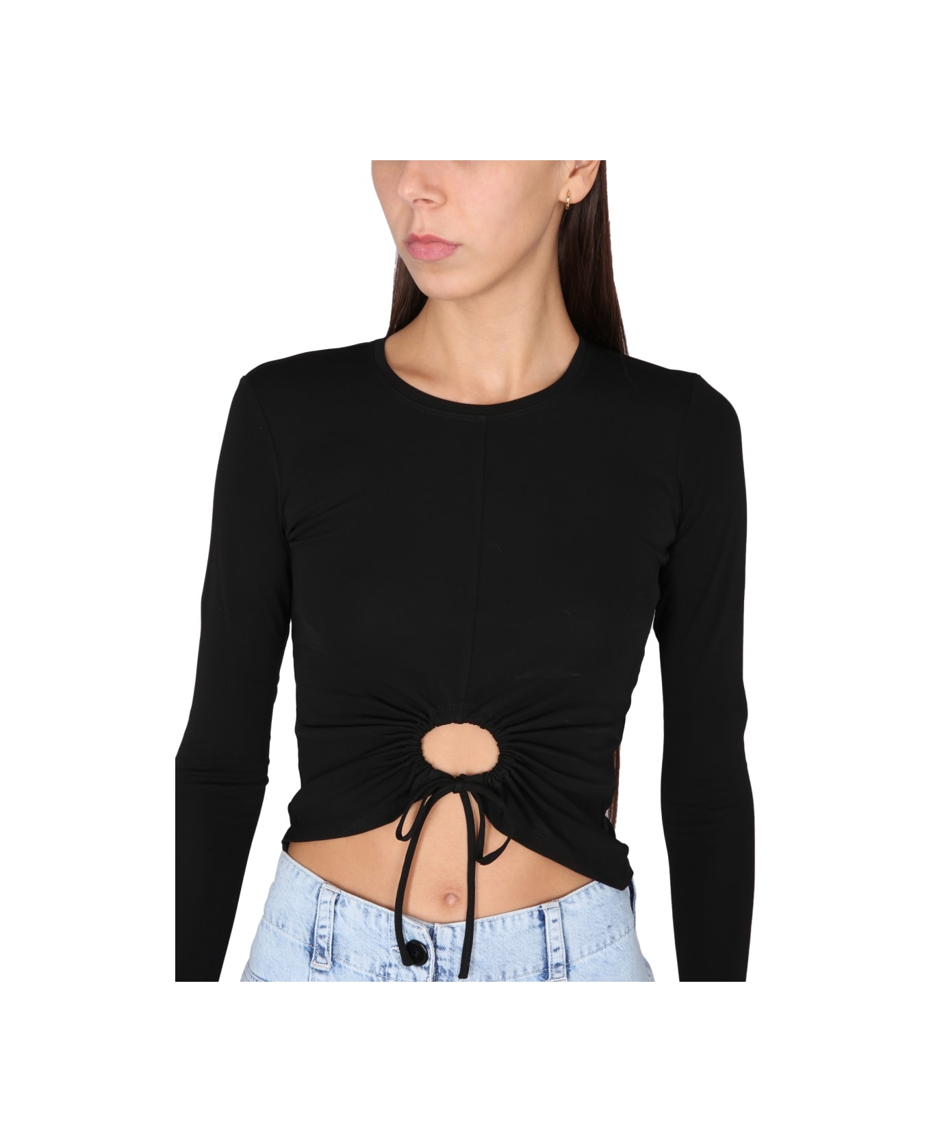 Proenza Schouler White Label Crepe Tops. - BLACK