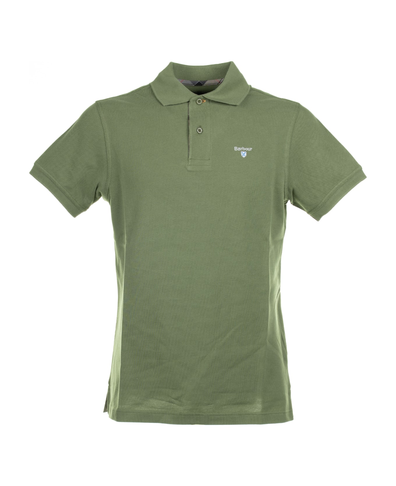 Barbour Short-sleeved Olive Piqué Polo Shirt - BURNT OLIVE ポロシャツ
