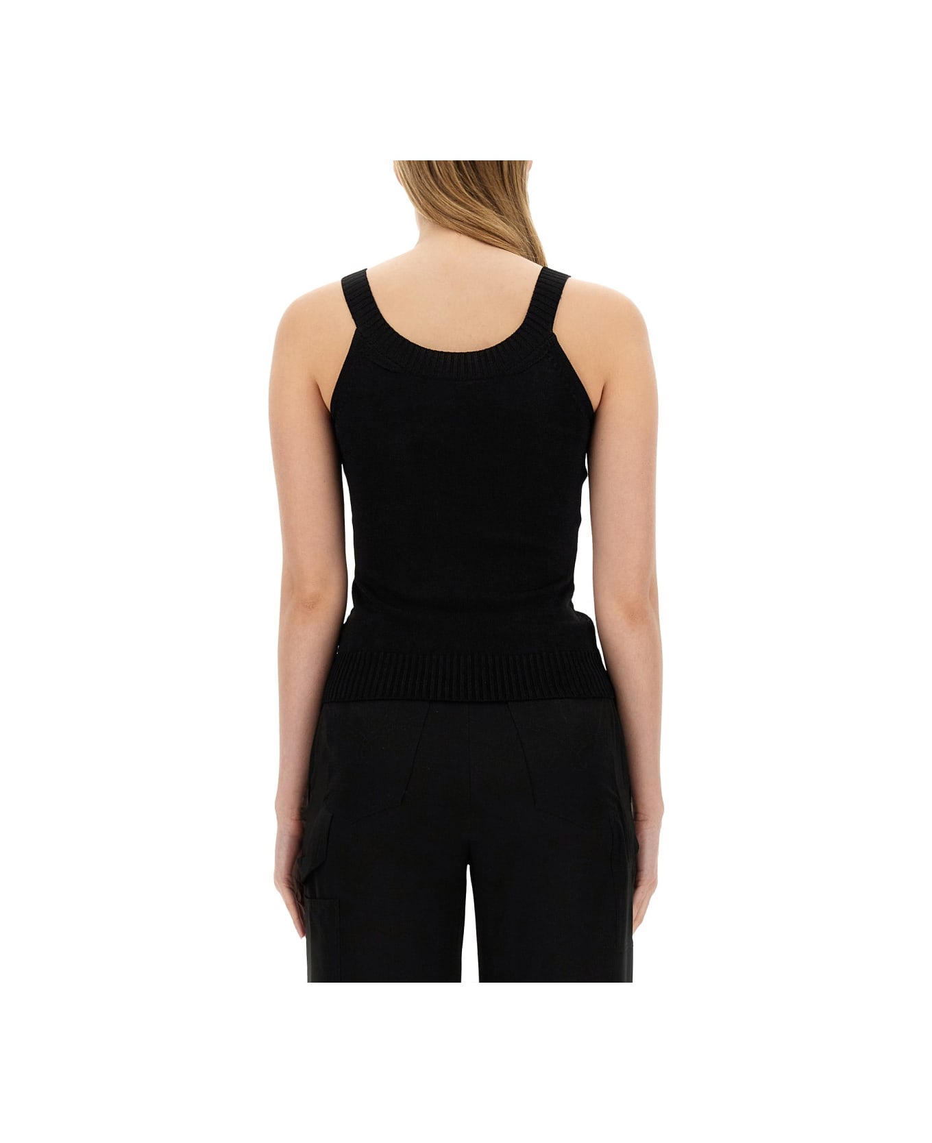 Moschino Knitted Tops. - BLACK