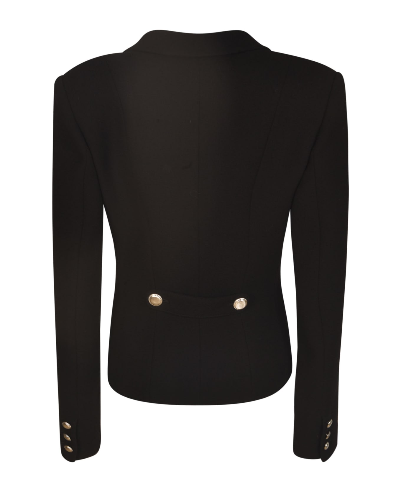 Alessandra Rich Fitted Buttoned Blazer - Black