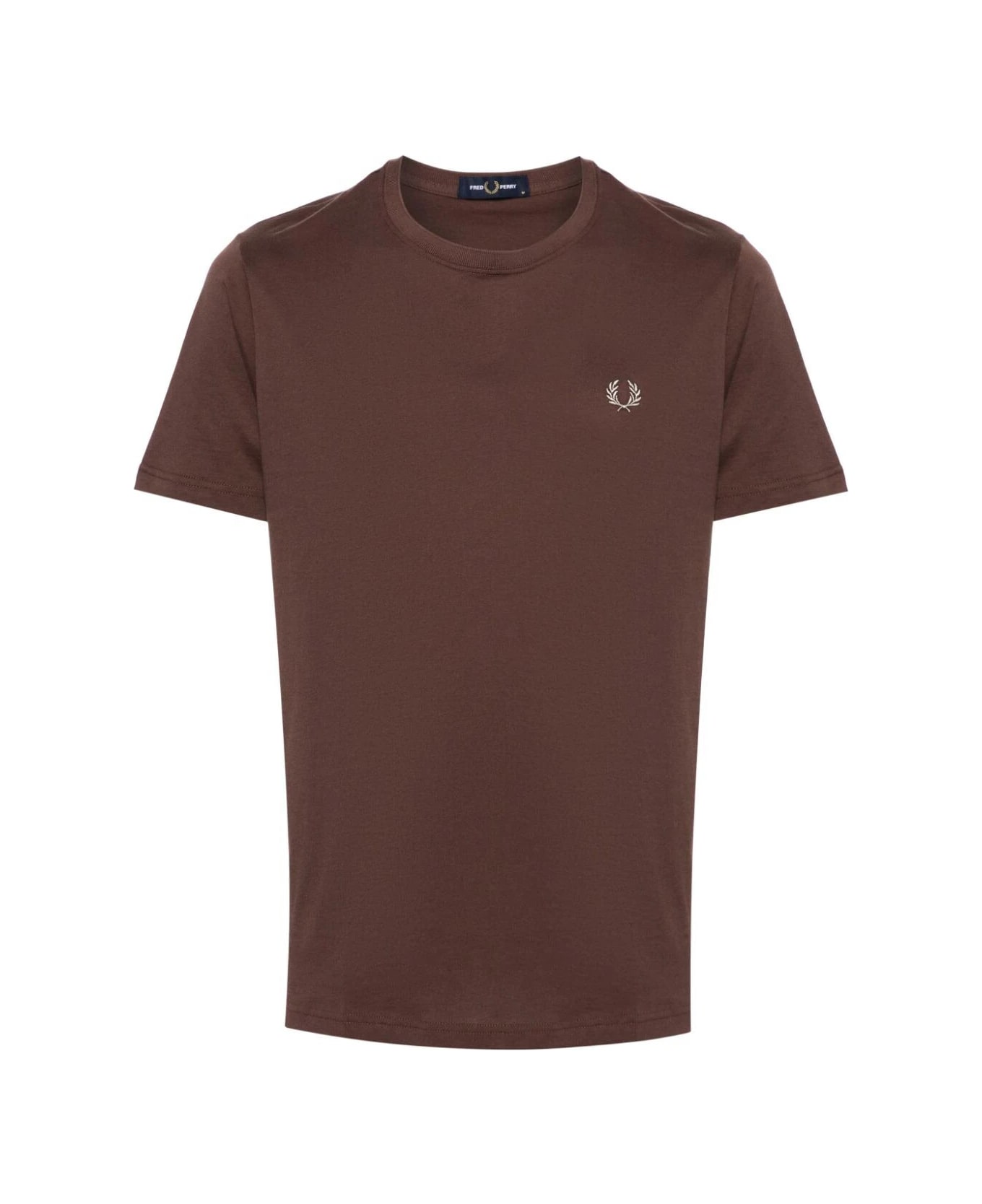 Fred Perry Fp Crew Neck T-shirt - Brick Warm Grey
