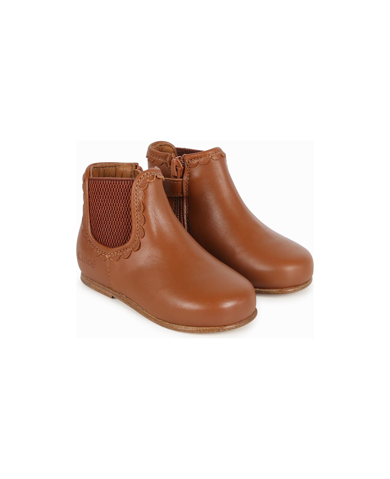 Chloé Brown Chelsea Ankle Boots - Brown