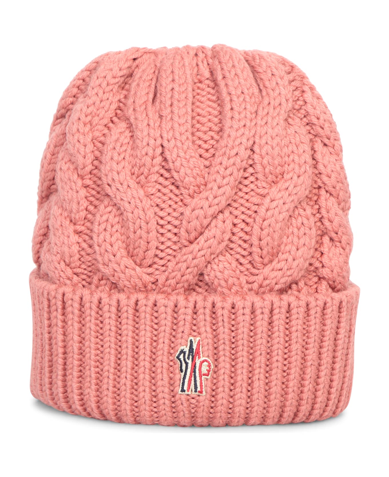 Moncler Grenoble Dark Pink Wool Beanie Hat - 53K