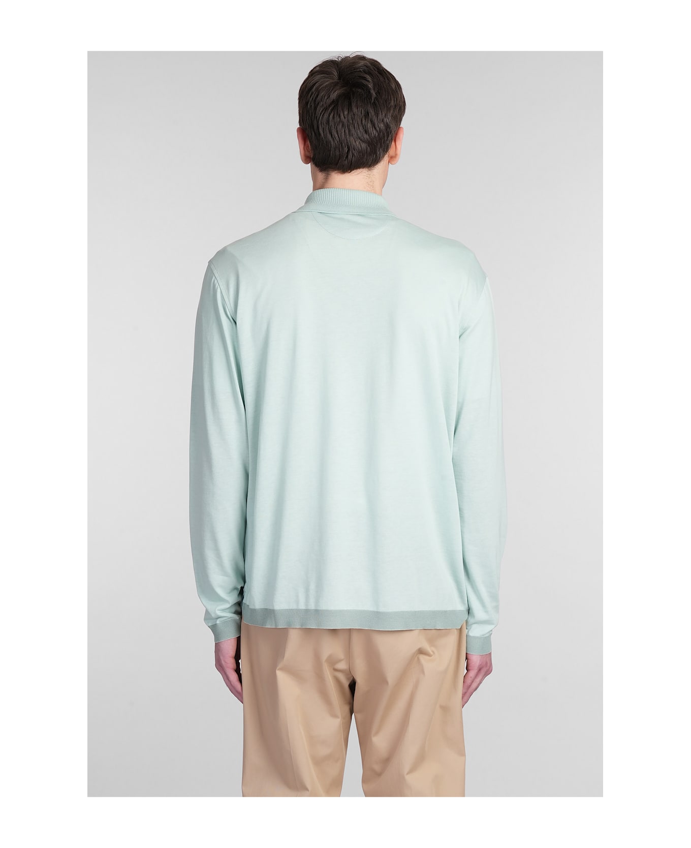 Paul Smith Polo In Green Wool And Polyester - green
