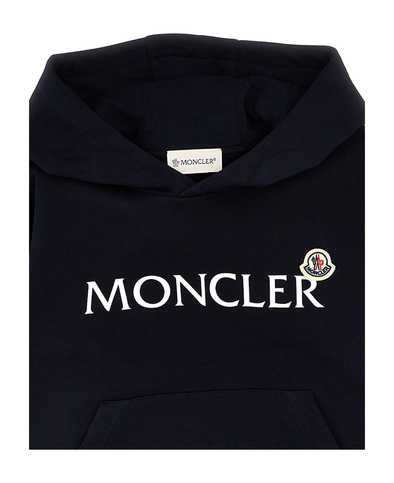 Moncler Logo Hoodie - Blue