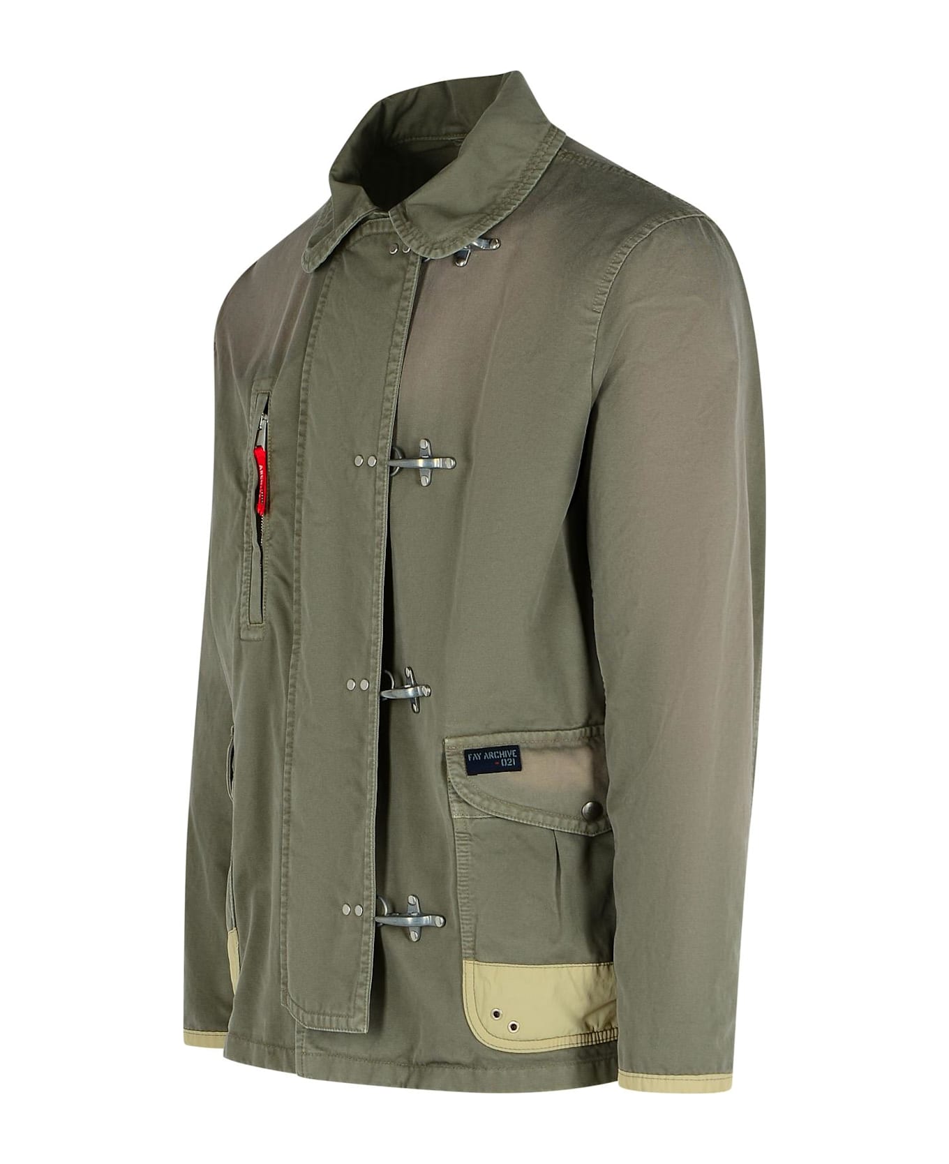 Fay Green Cotton Jacket - Green
