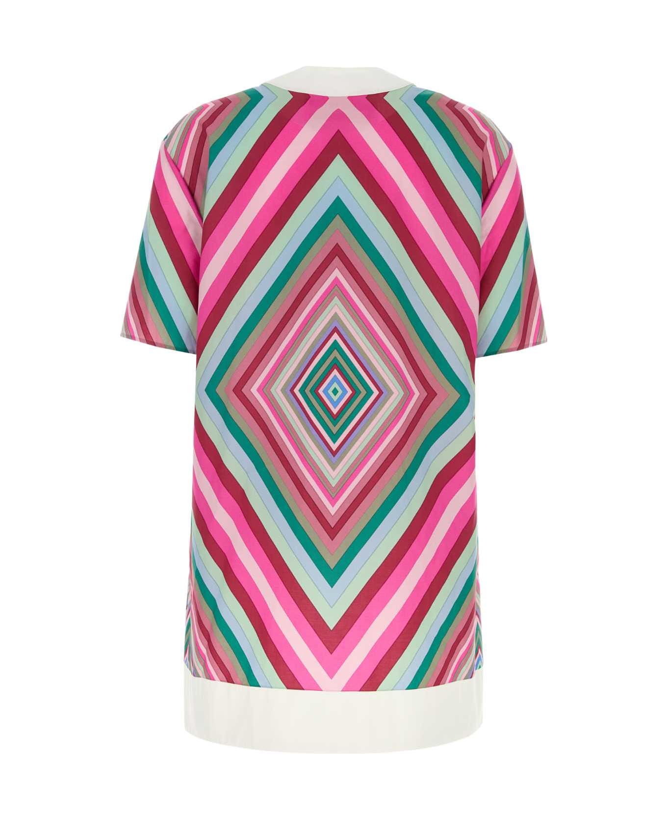 Valentino Garavani Printed Cotton Mini Dress - MULTICOLORAVORIO