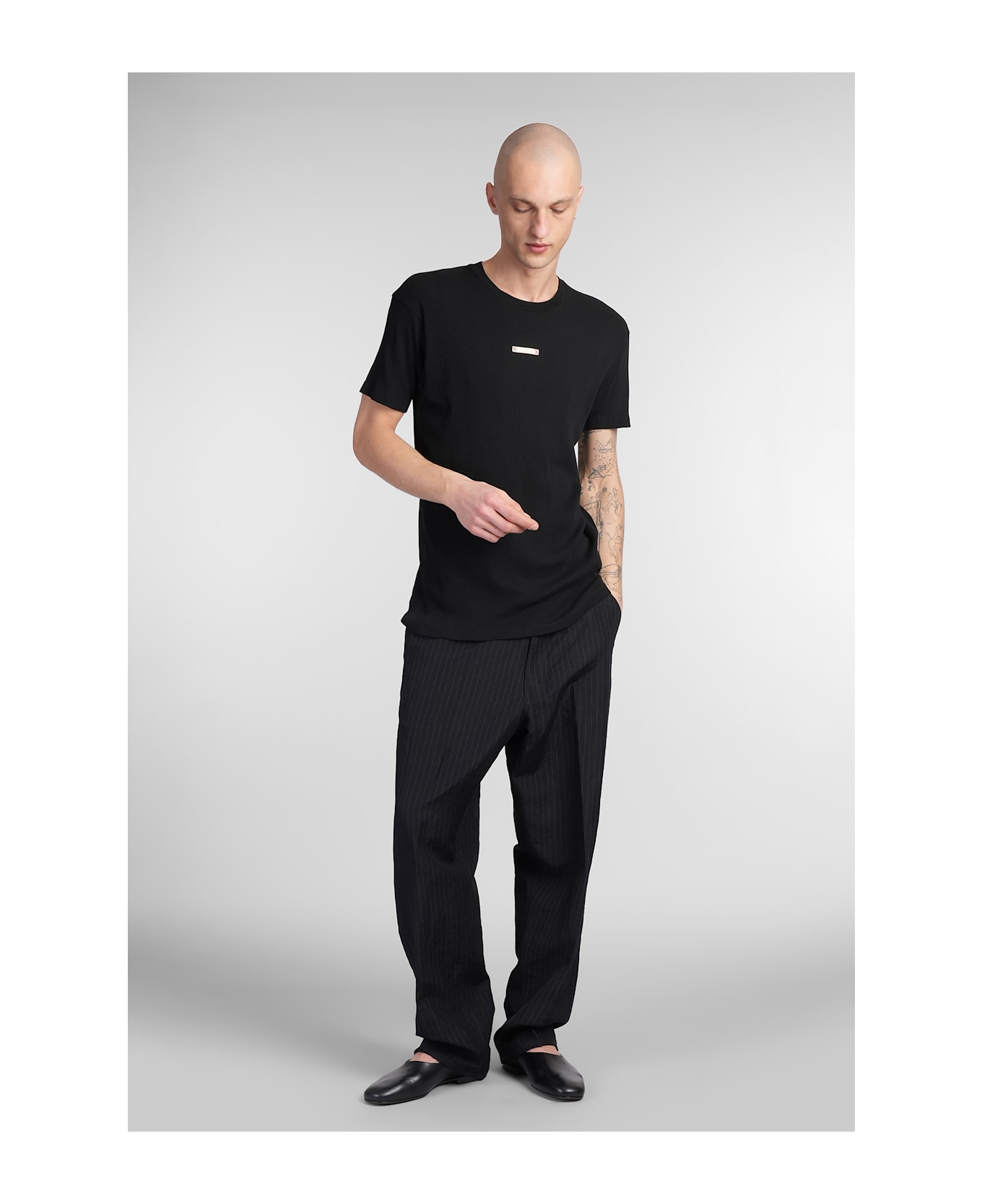 Maison Margiela Pants In Black Wool - black