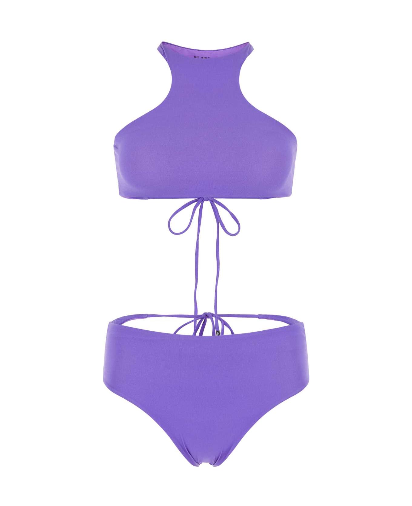 The Attico Lilac Stretch Nylon Bikini - VIOLET