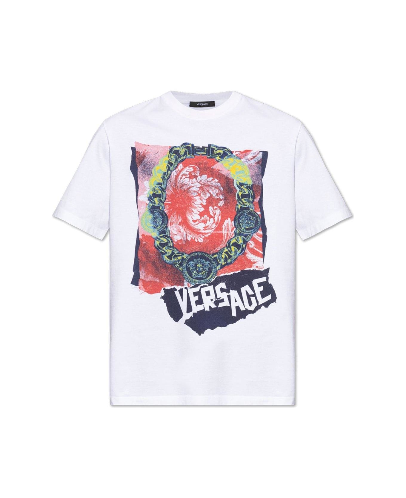 Versace Pattern-printed Crewneck T-shirt - White