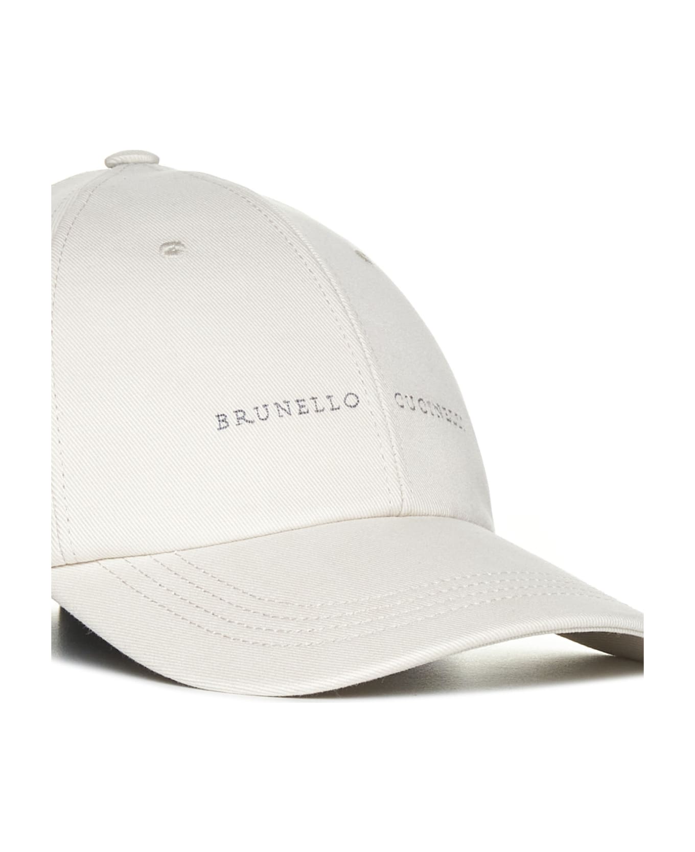 Brunello Cucinelli Logo Embroidered Baseball Cap - Avorio 帽子