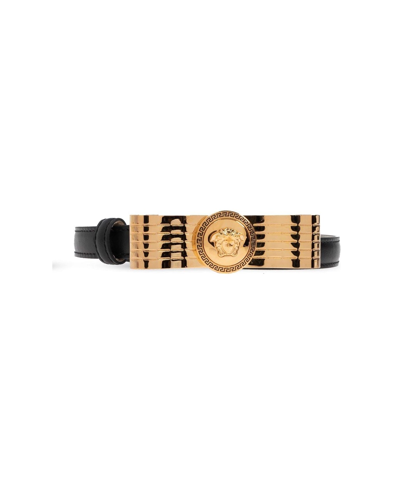 Versace Medusa Logo-plaque Belt - Black