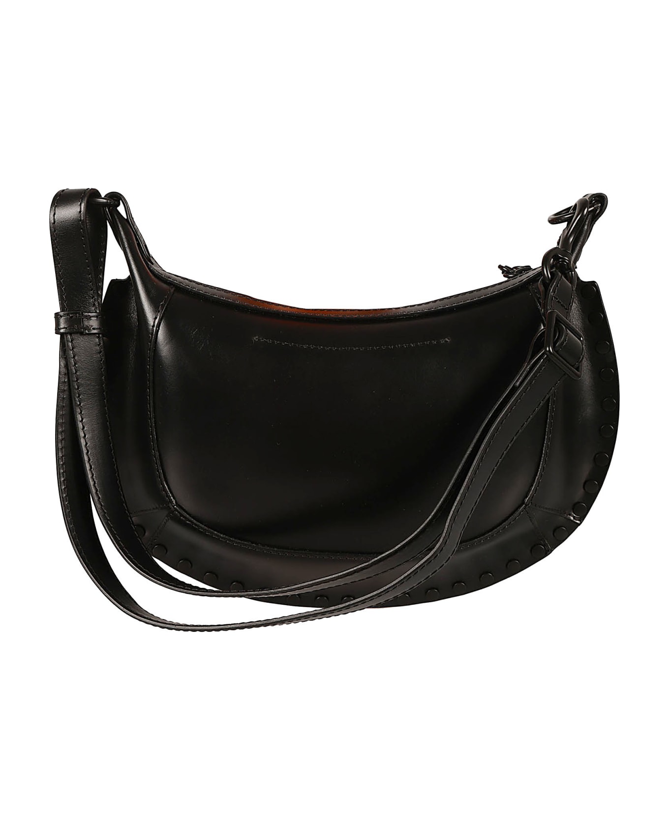 Isabel Marant Studded Trim Top Zip Shoulder Bag - black