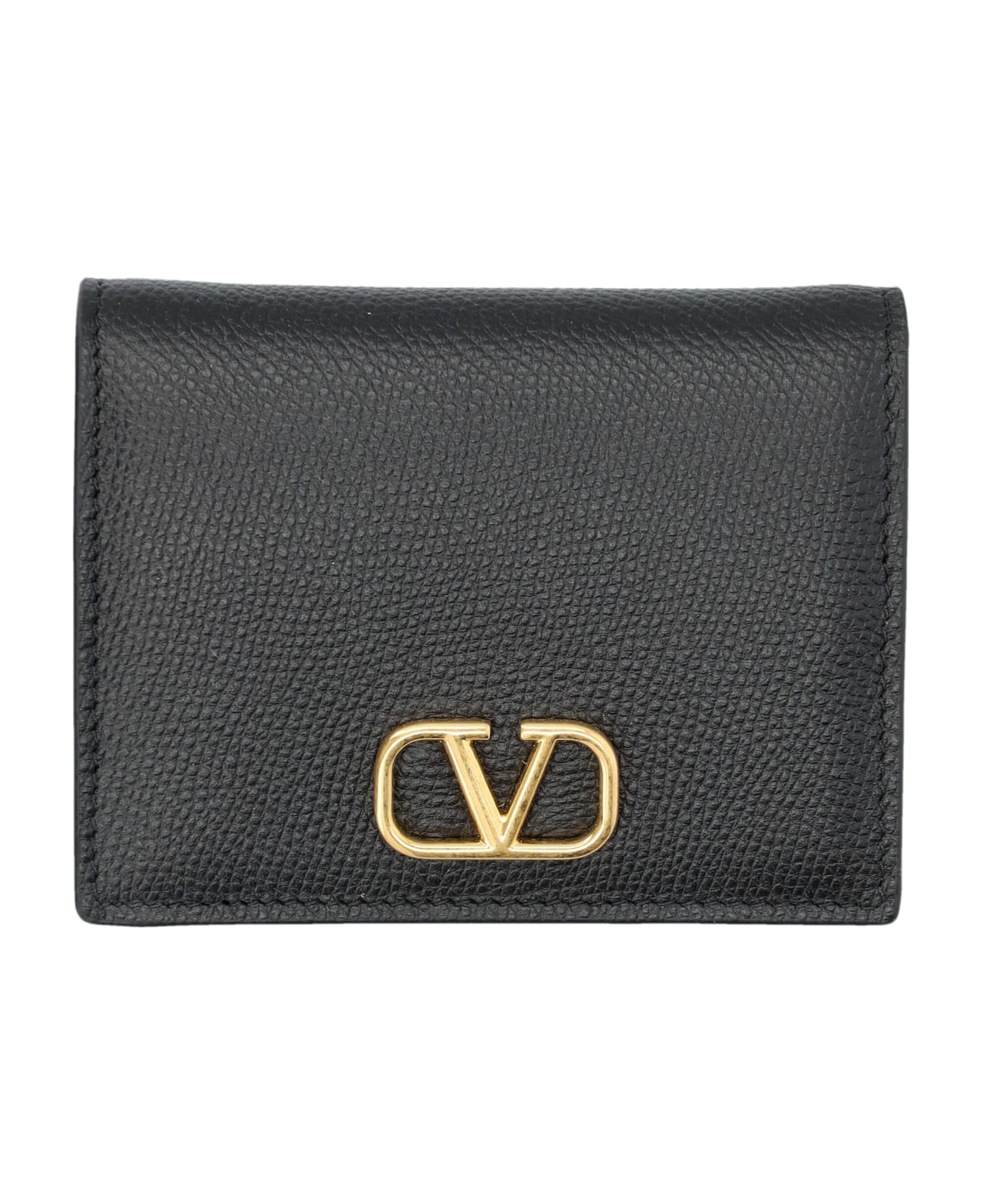 Valentino Garavani Vlogo Signature Compact Wallet - NERO