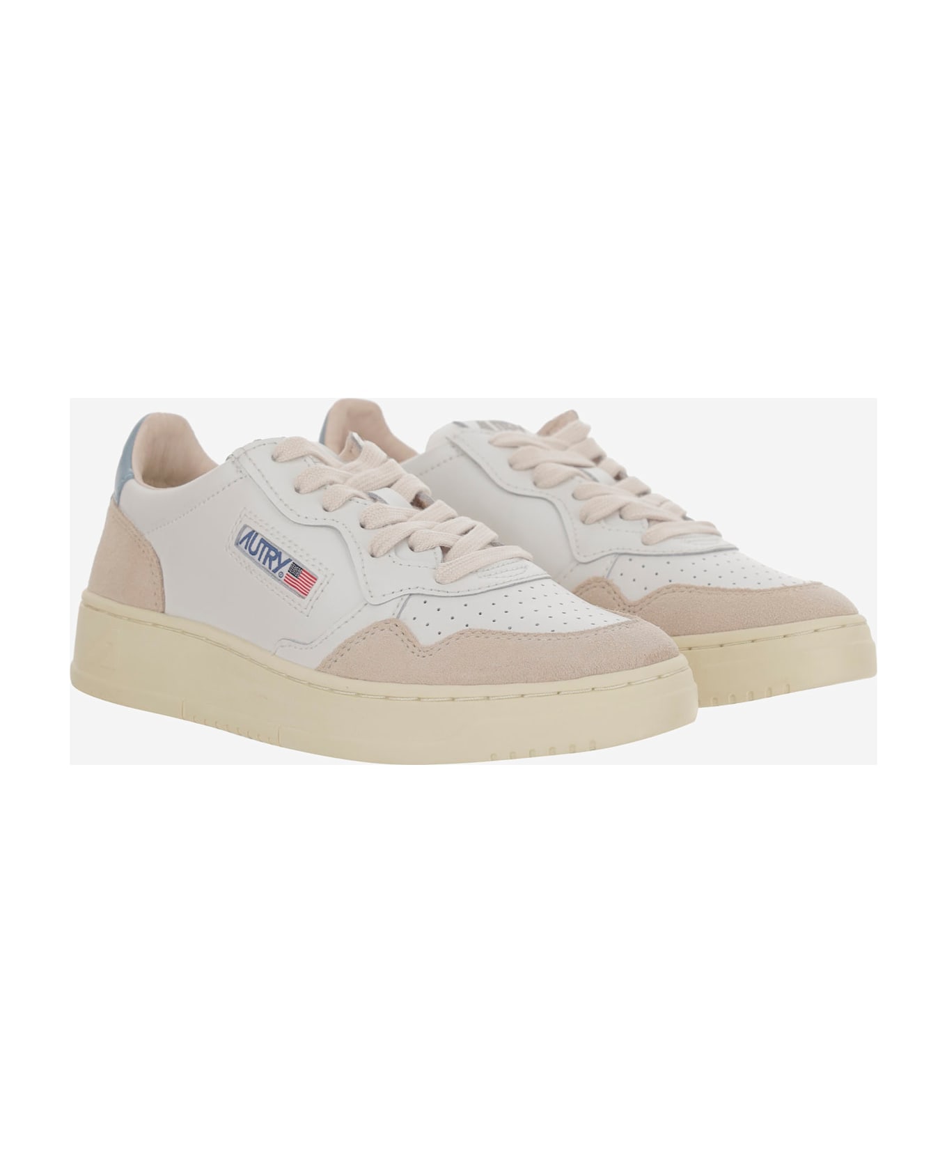 Autry Low Medalist Sneakers - Wht/slvblue