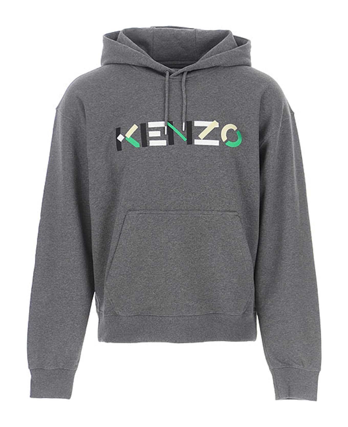 Kenzo Logo Hooded Sweatshirt - Gray