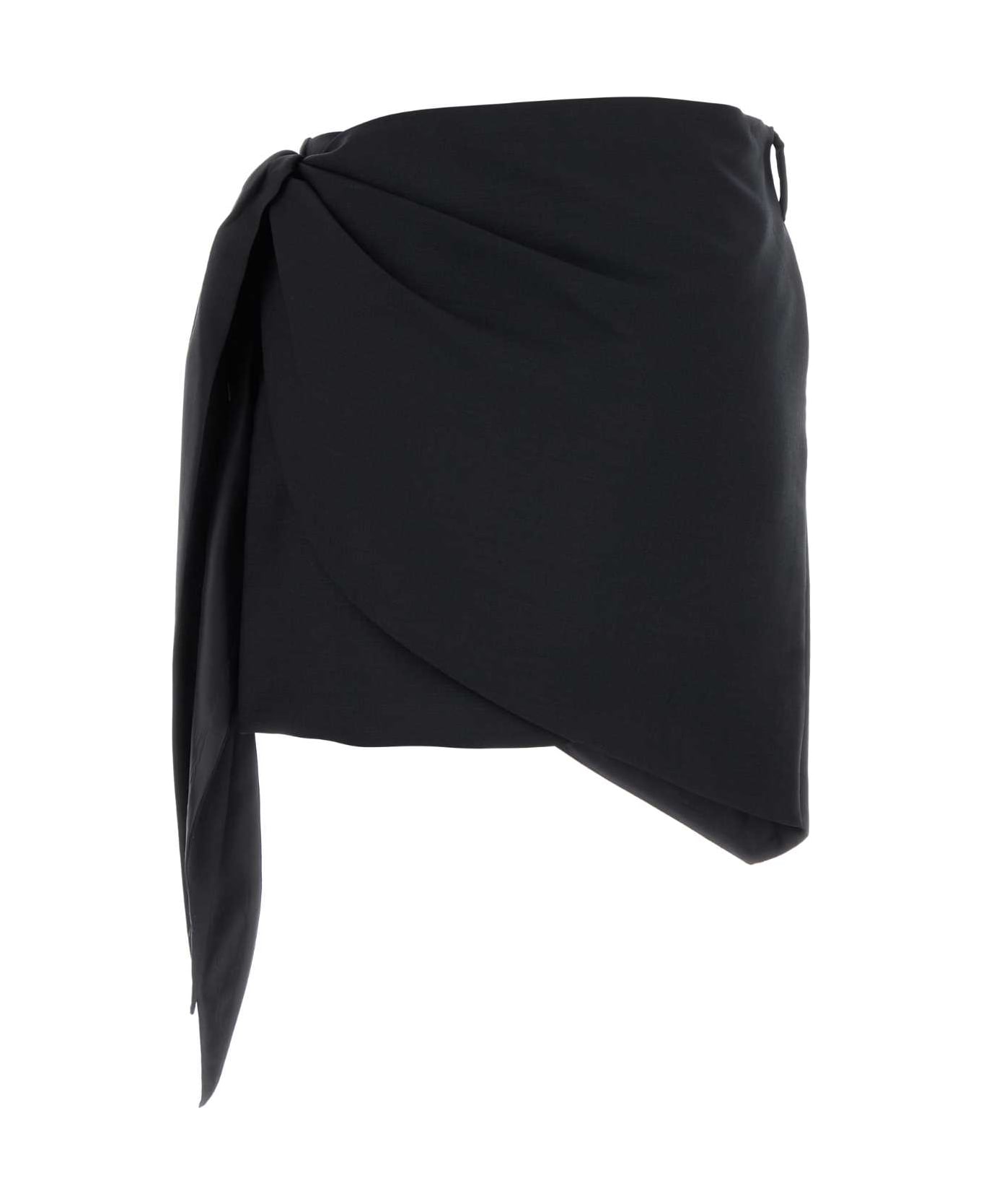 スカート PRADA Midnight Blue Mohair Blend Mini Skirt Prada Midnight Blue Mohair Blend Mini Skirt | italist