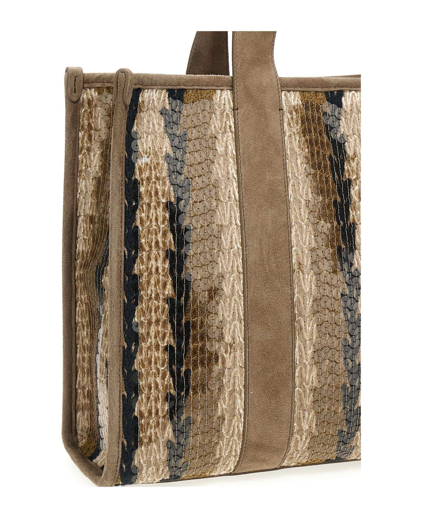 Brunello Cucinelli Sequin Python Shopping Bag - Multicolor