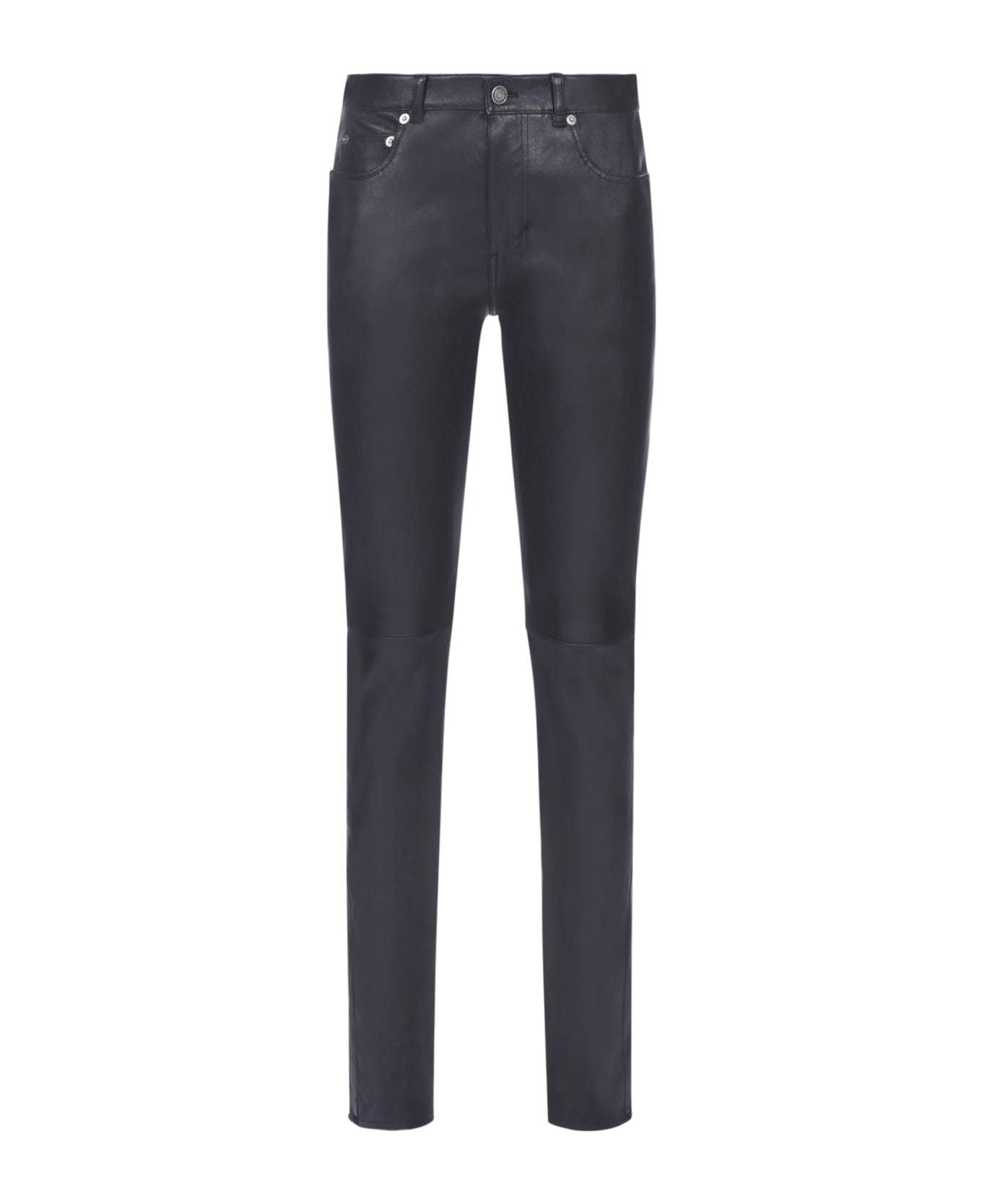 Saint Laurent Leather Trousers - Black