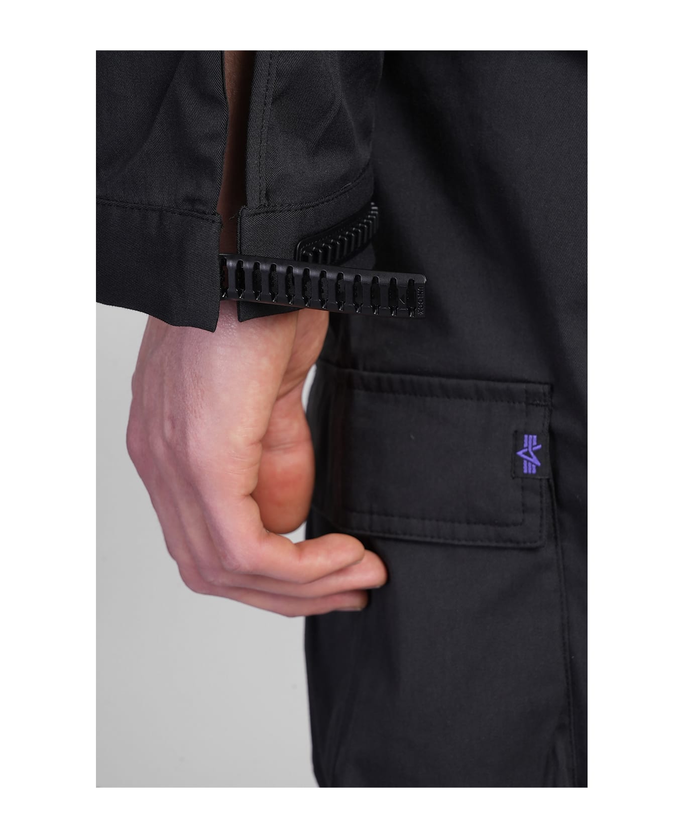 Alpha Industries Utility Overshirt Shirt In Black Cotton - black