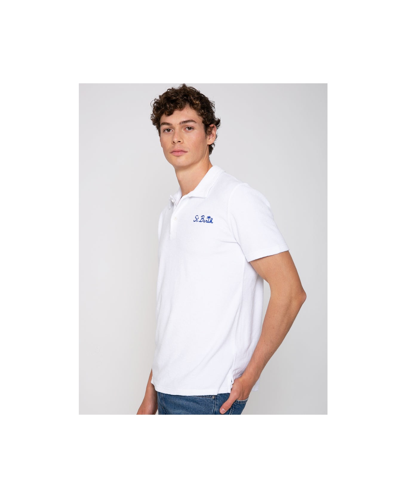 MC2 Saint Barth Man Terry White Polo