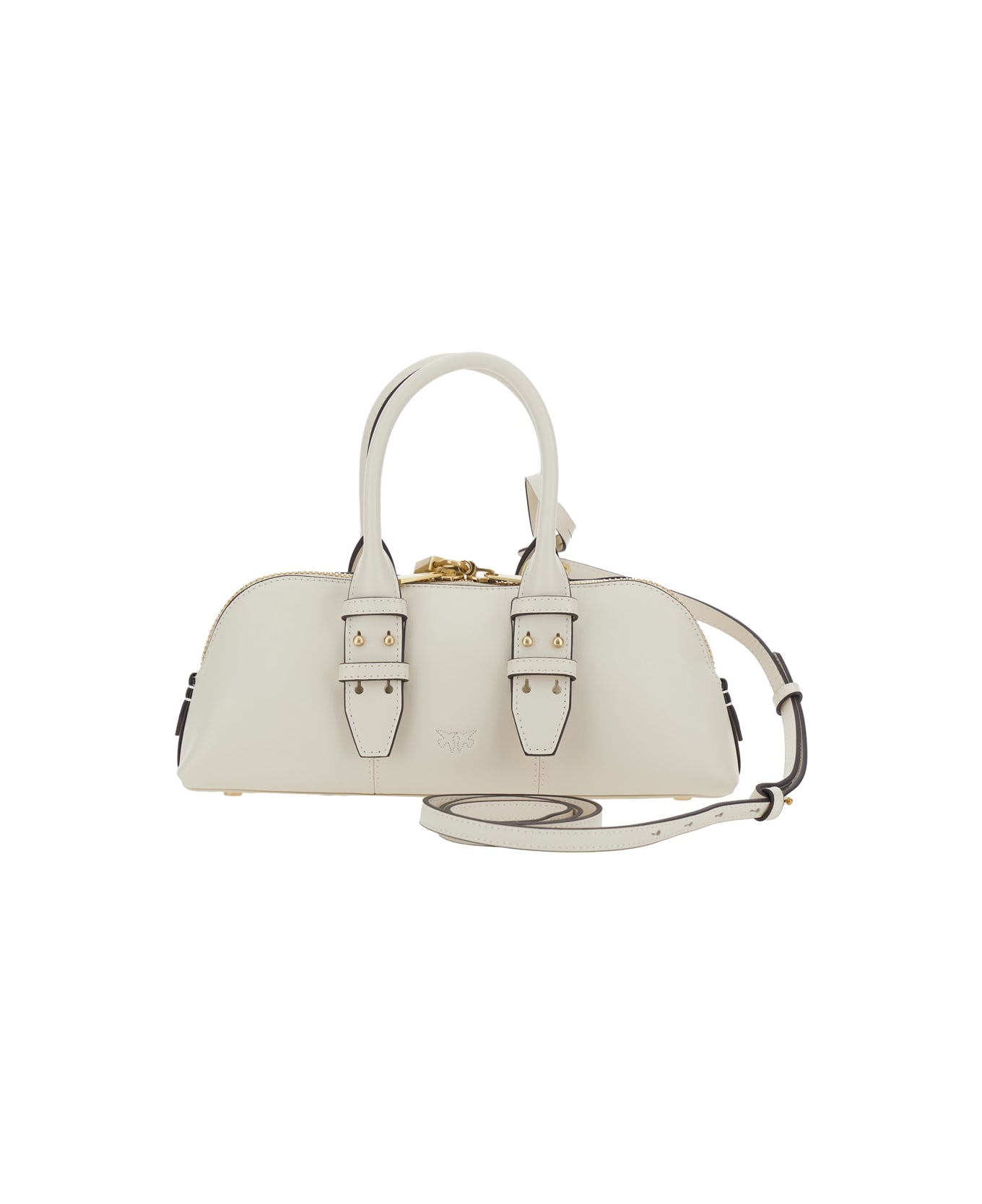 Pinko Bowling Bag Baguette Vitello - White