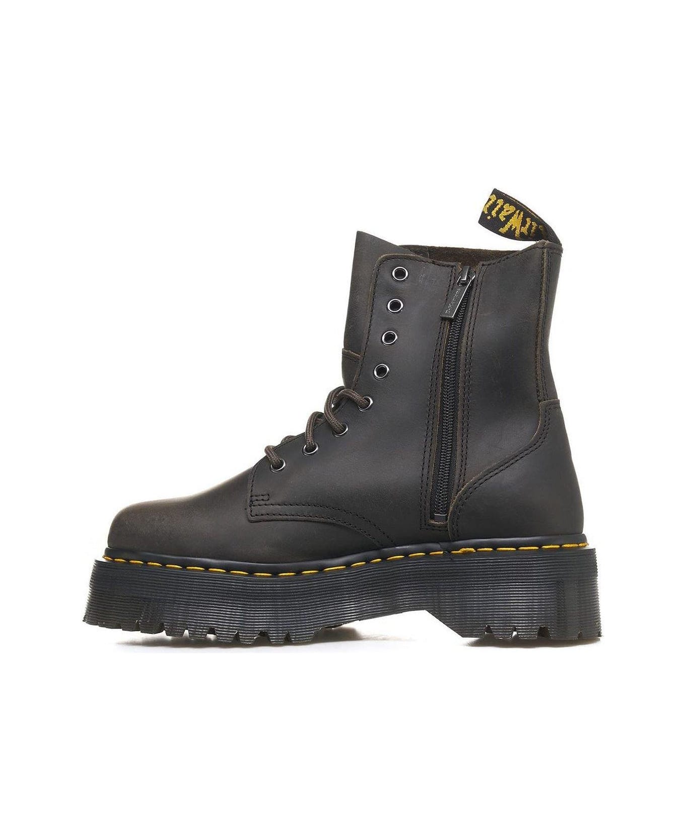 Dr. Martens Jadon Platform Lace-up Boots - Charcoal Grey
