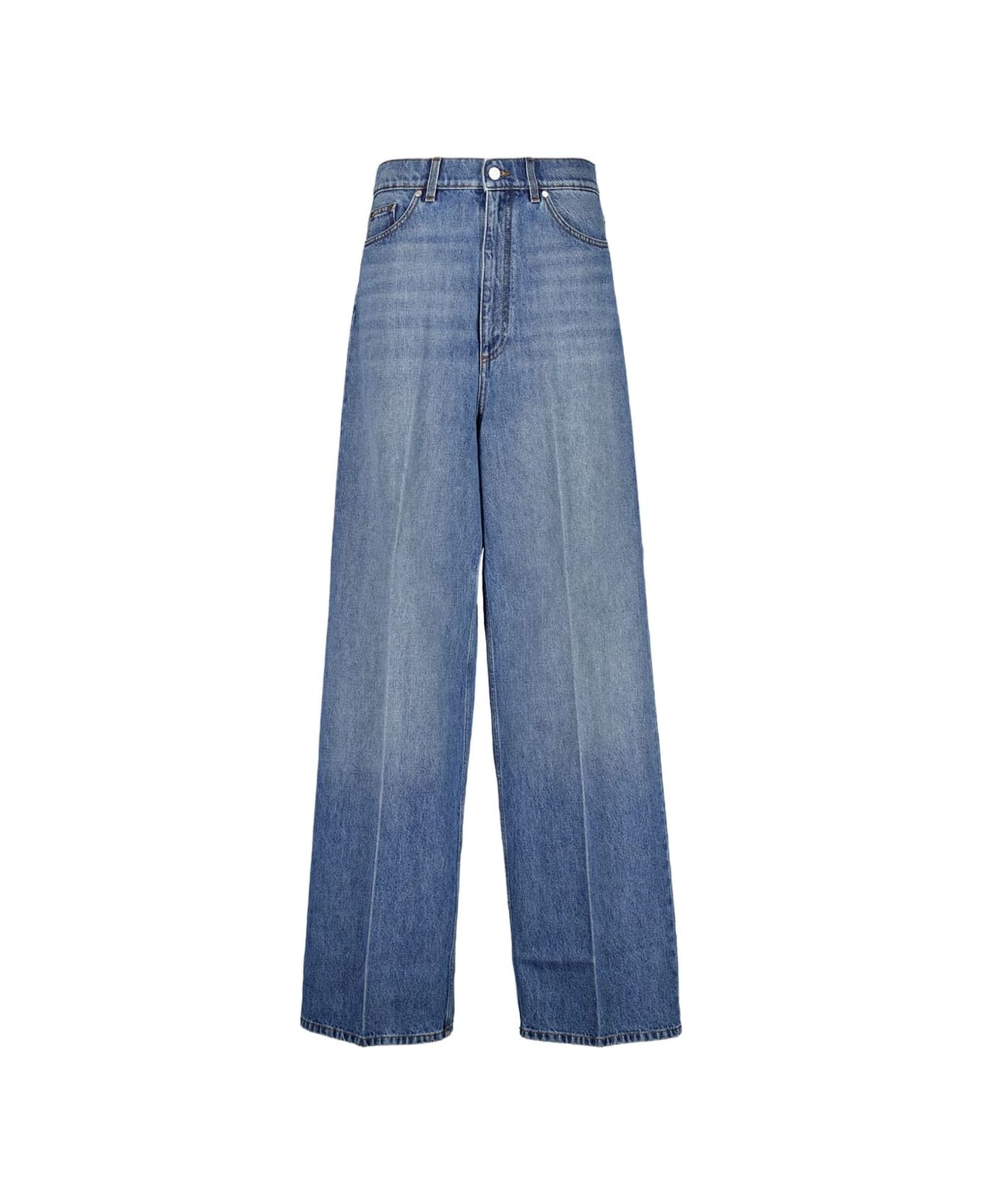 Stella McCartney Wide Leg Denim Jeans - Blue