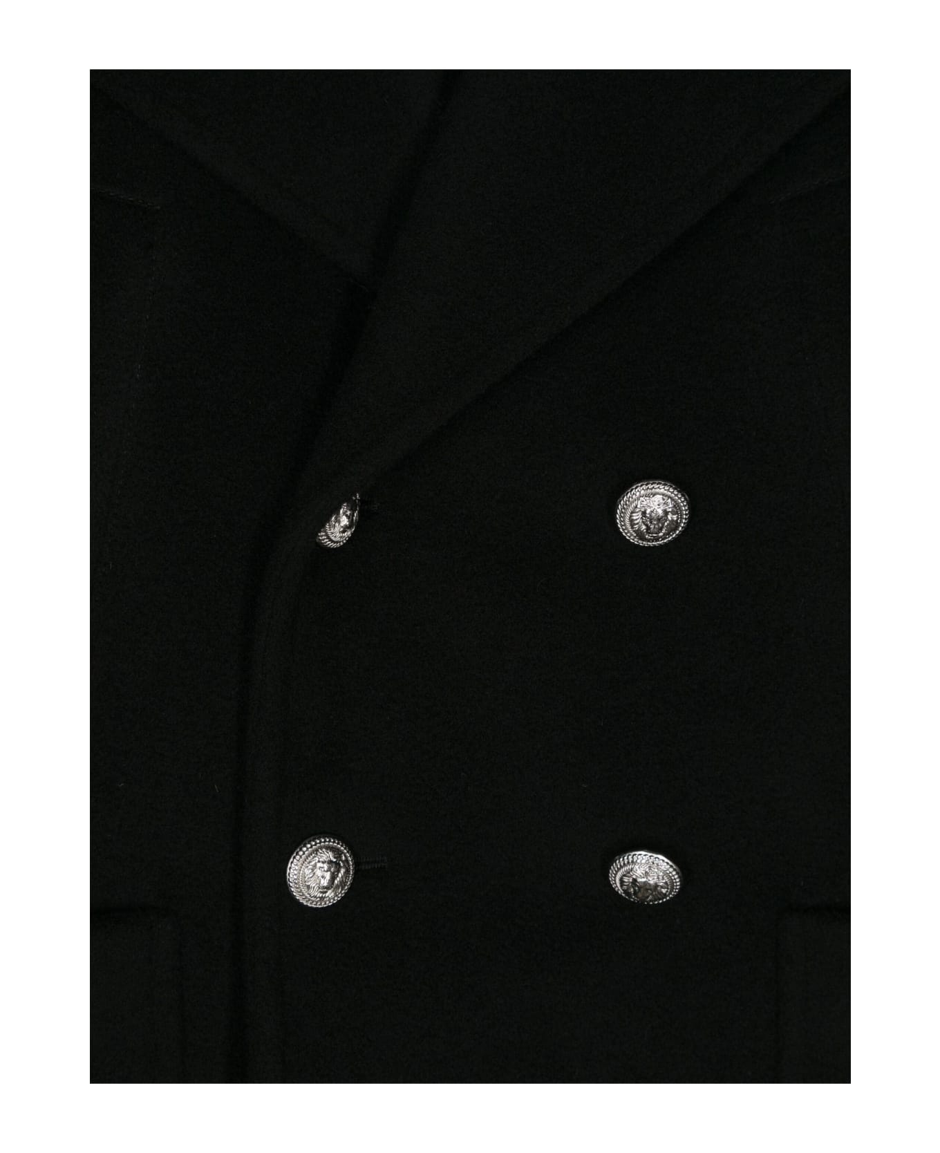 Balmain Coats Black - Black